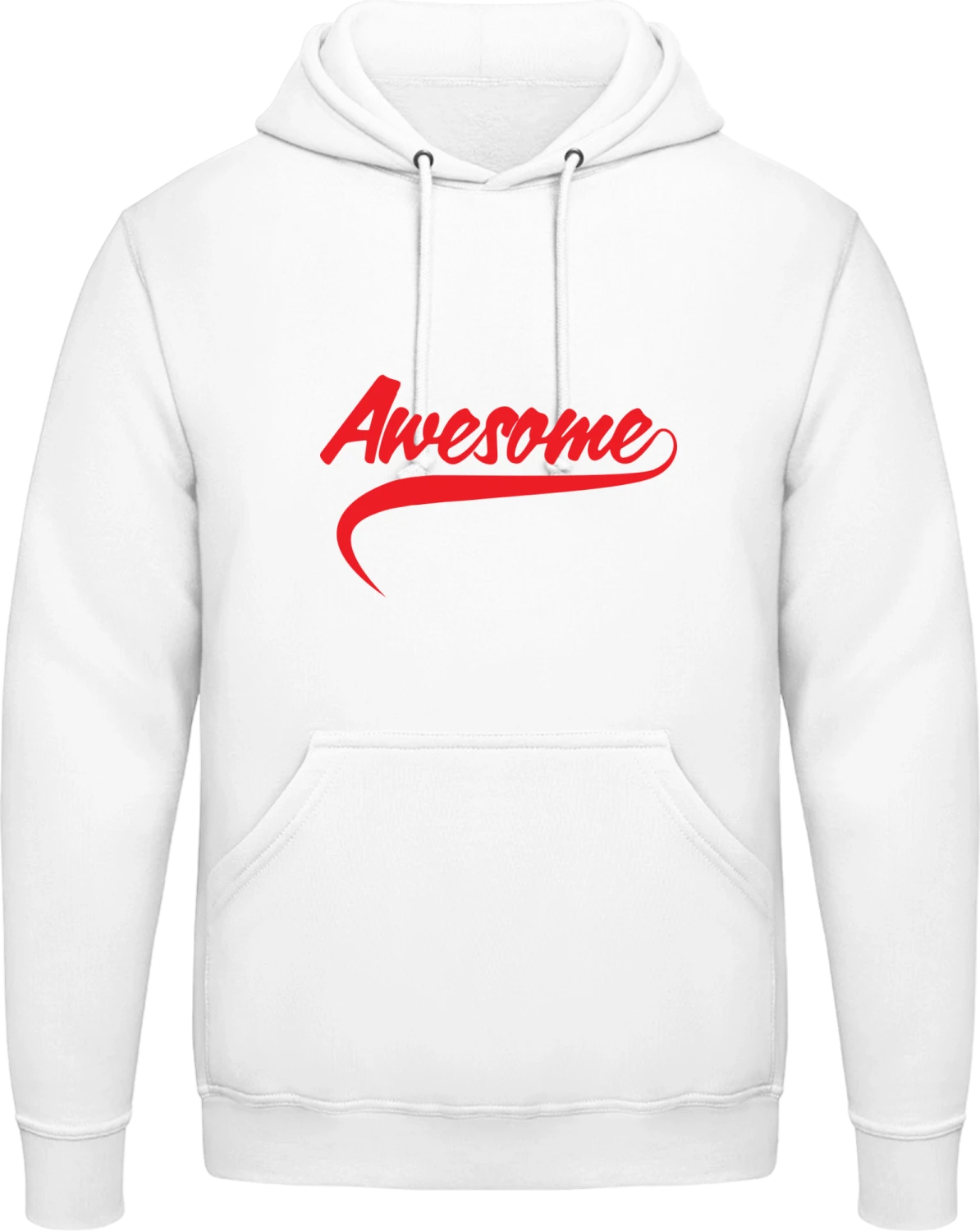 Awesome Slogan - Arctic white AWDis man hoodie - Front