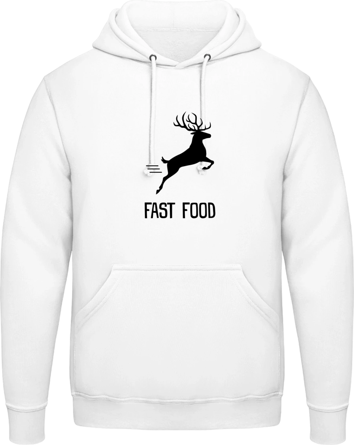 Fast Food Deer - Arctic white AWDis man hoodie - Front