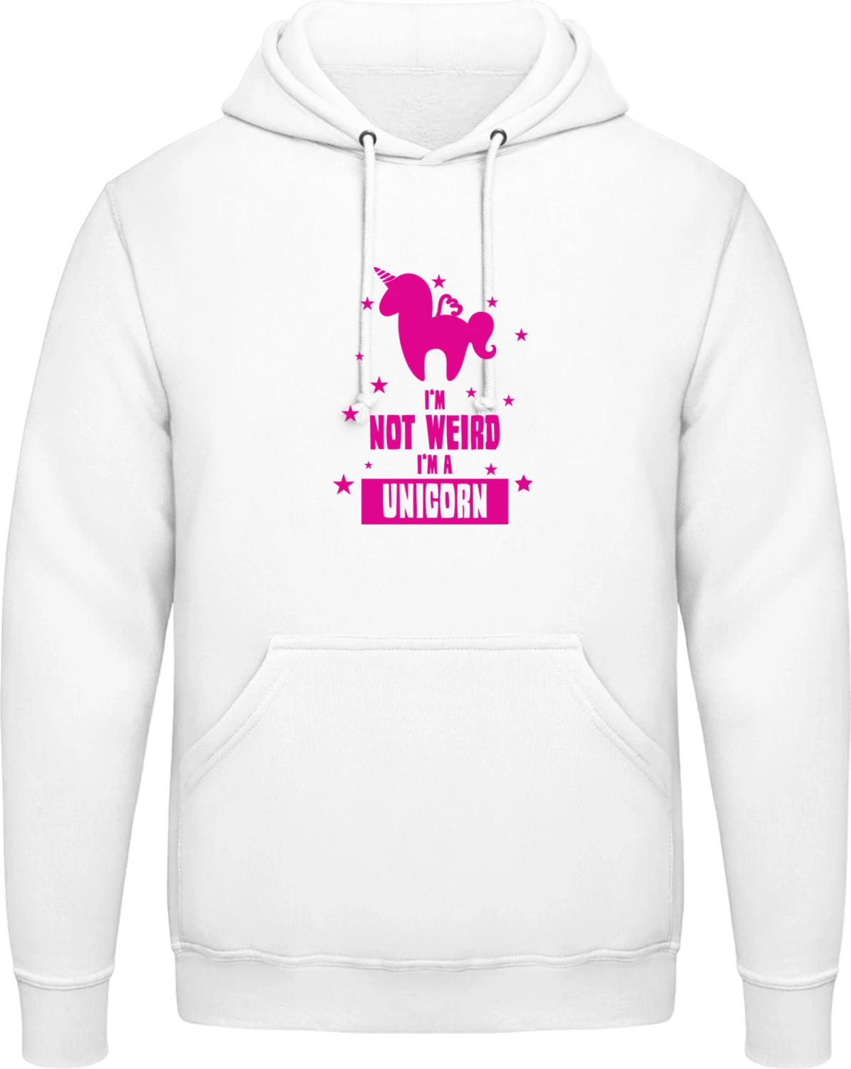 I'm Not Weird - Arctic white AWDis man hoodie - Front