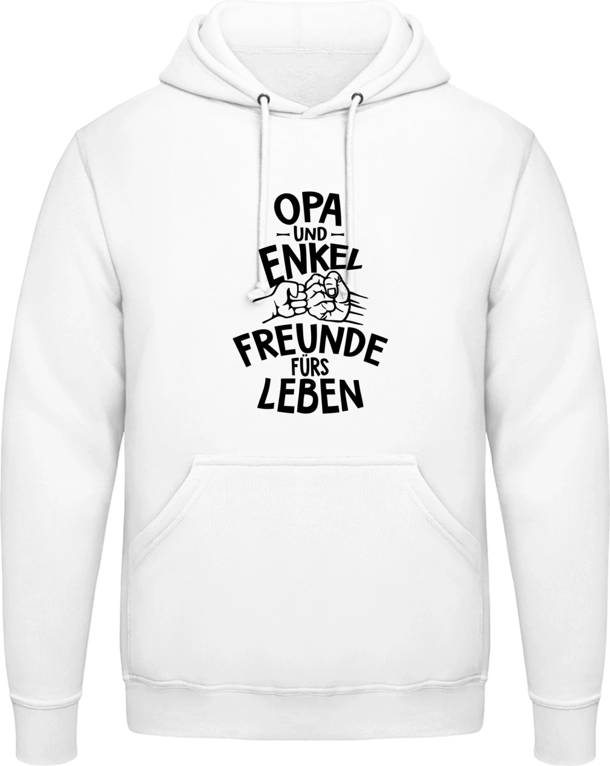 Opa und Enkel Freunde fürs Leben - Arctic white AWDis man hoodie - Front