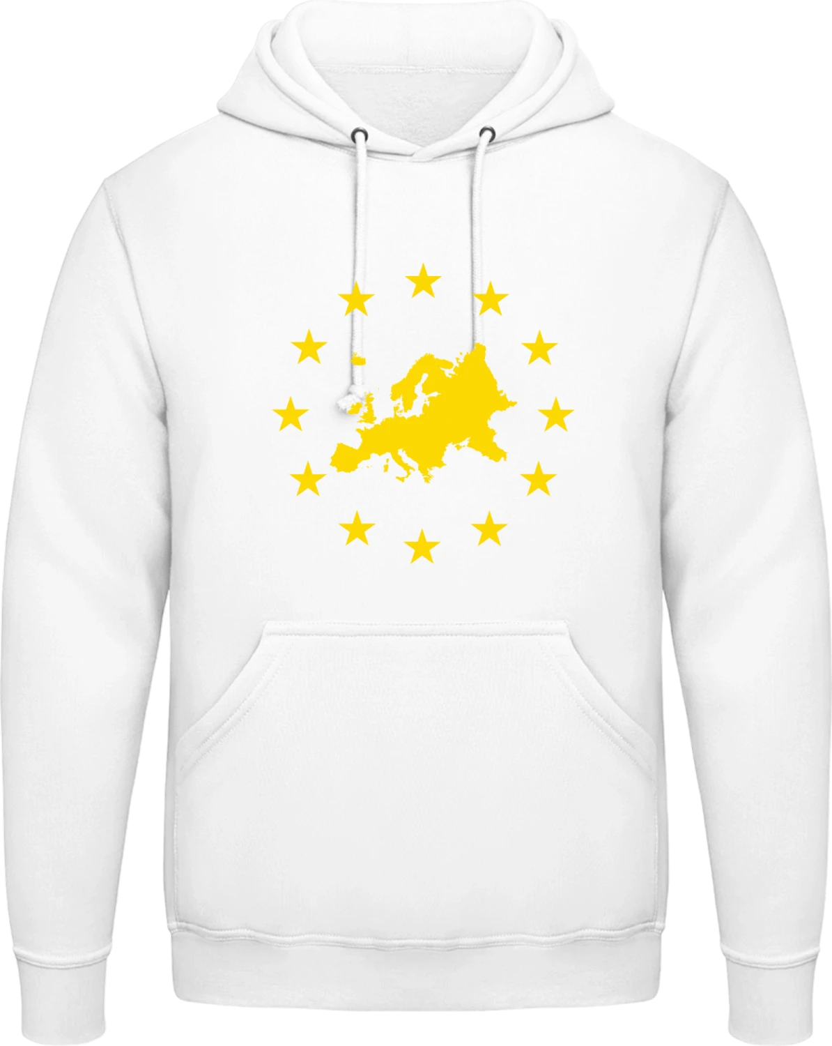 EU Europe - Arctic white AWDis man hoodie - Front