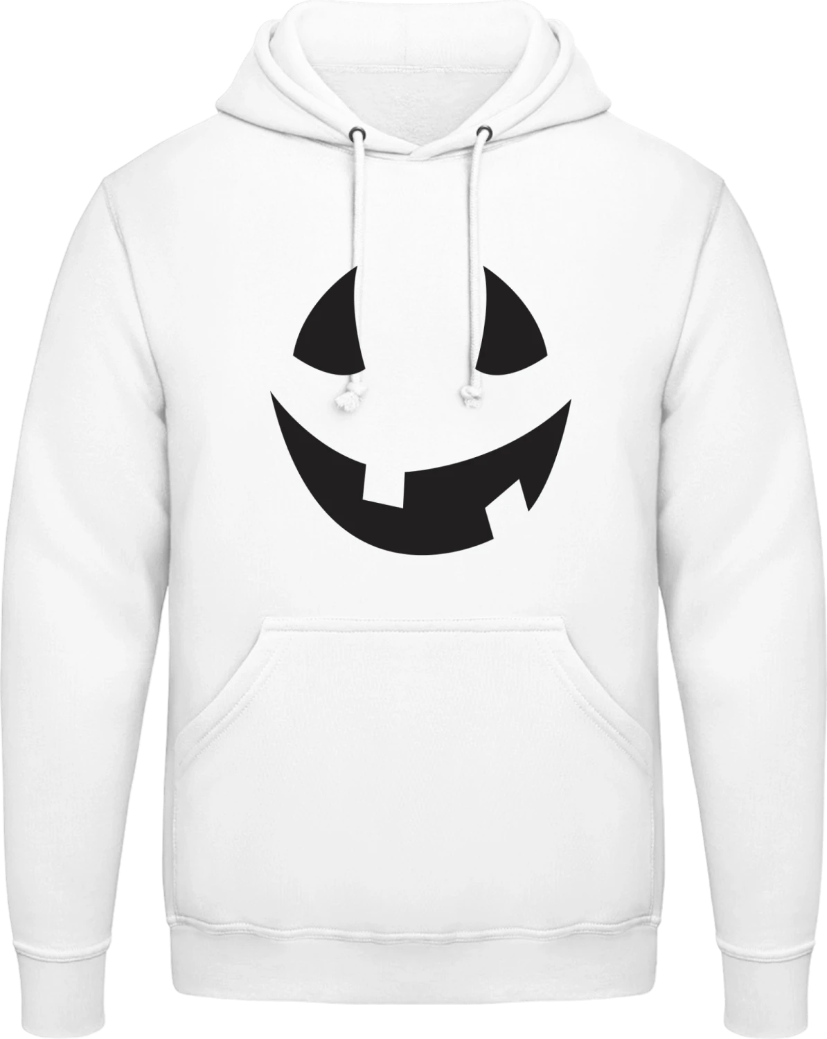 Halloween Pumpkin Face - Arctic white AWDis man hoodie - Front