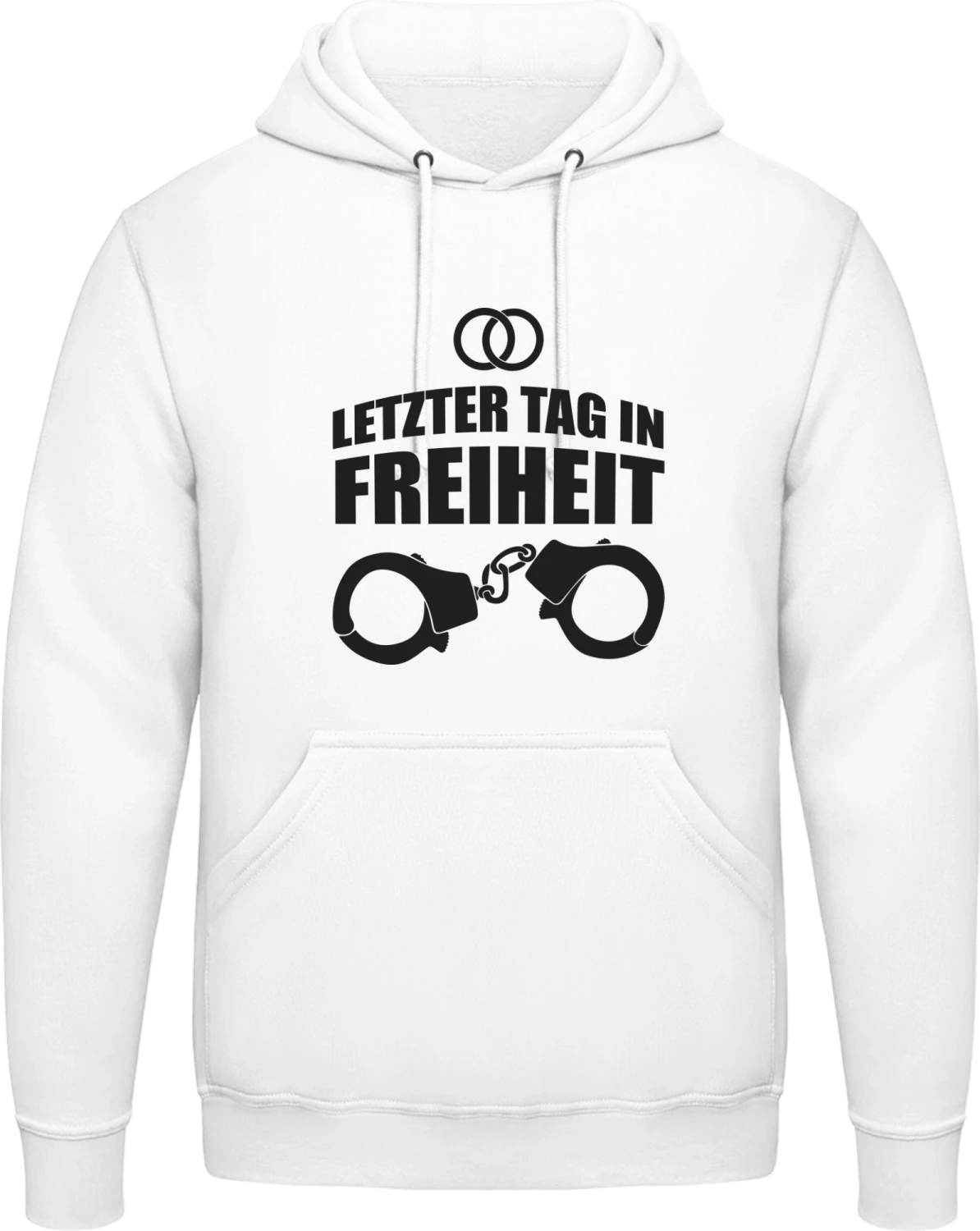 Letzter Tag in Freiheit - Arctic white AWDis man hoodie - Front