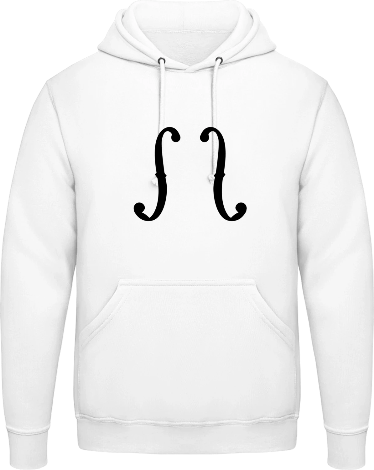 Bass - Arctic white AWDis man hoodie - Front