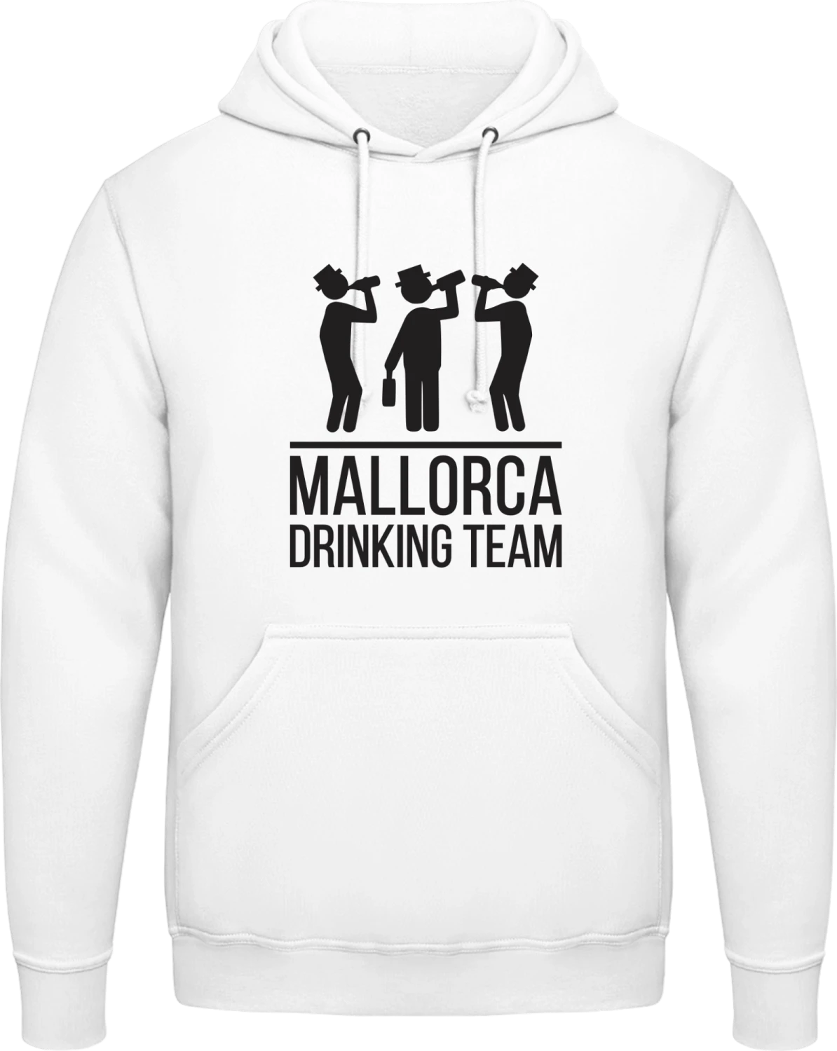 Mallorca Drinking Team - Arctic white AWDis man hoodie - Front