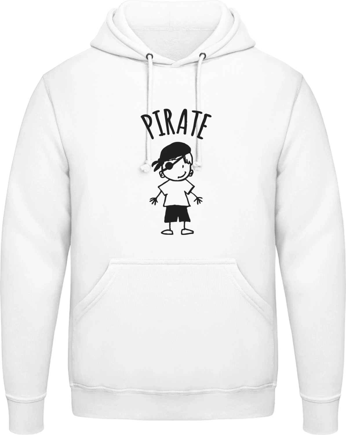 Pirate Boy - Arctic white AWDis man hoodie - Front