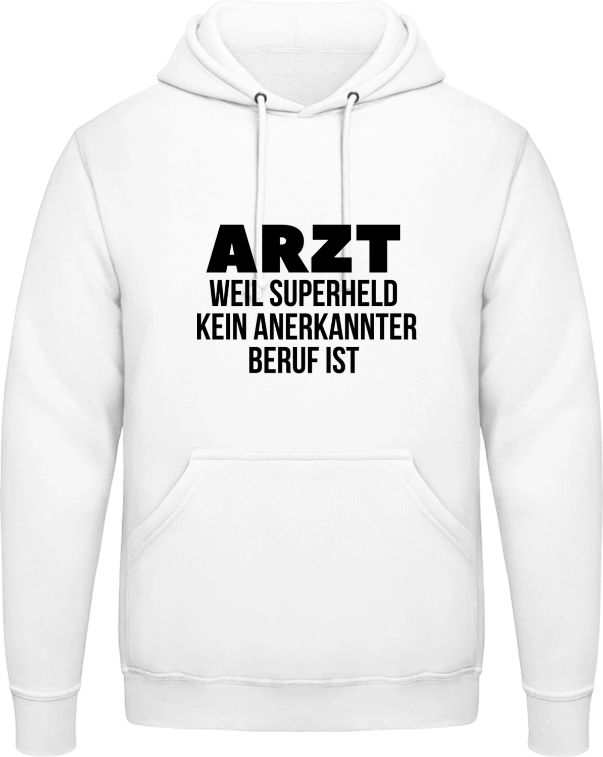 Arzt weil Superheld kein anerkannter Beruf ist - Arctic white AWDis man hoodie - Front