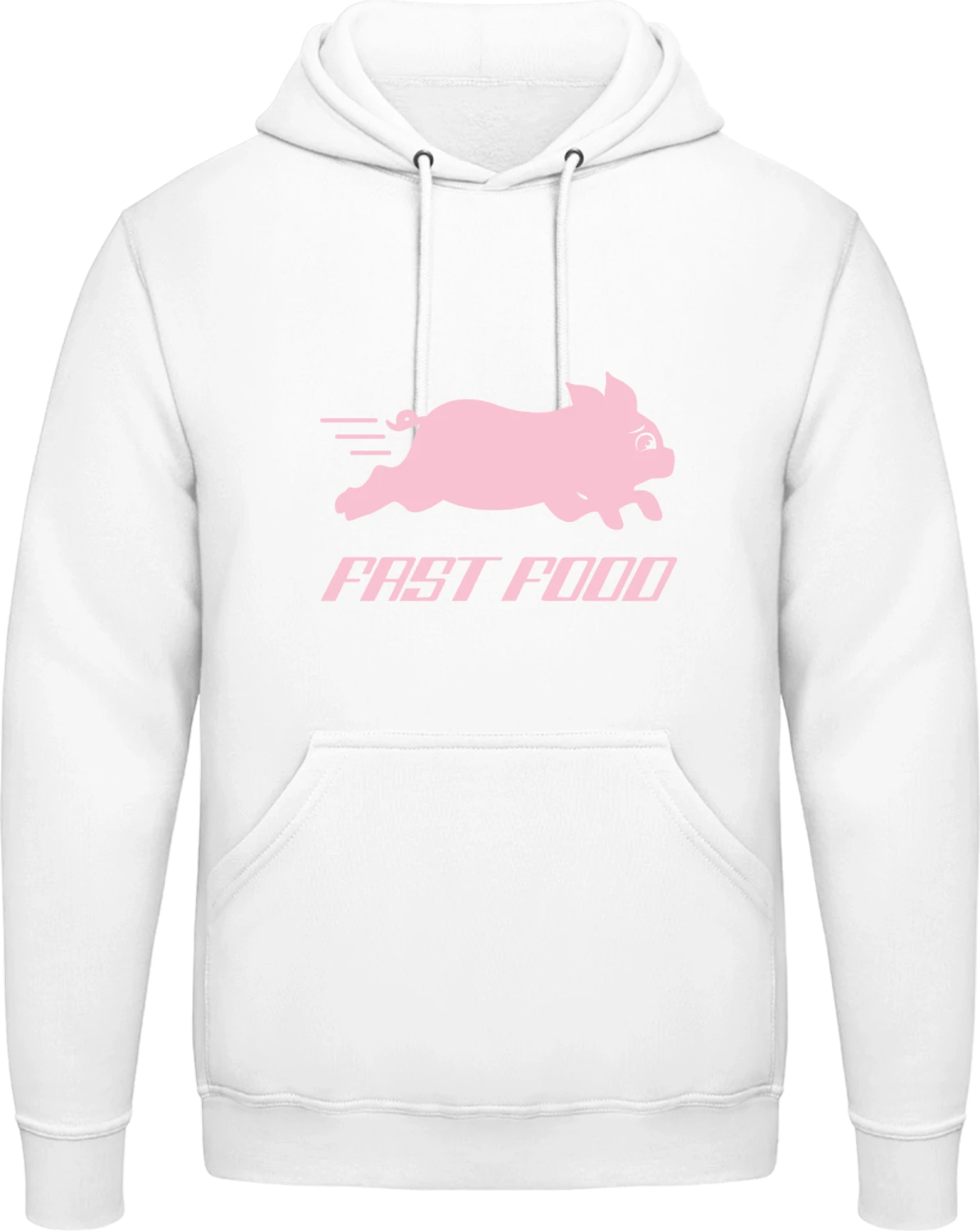 Fast Food Pig - Arctic white AWDis man hoodie - Front