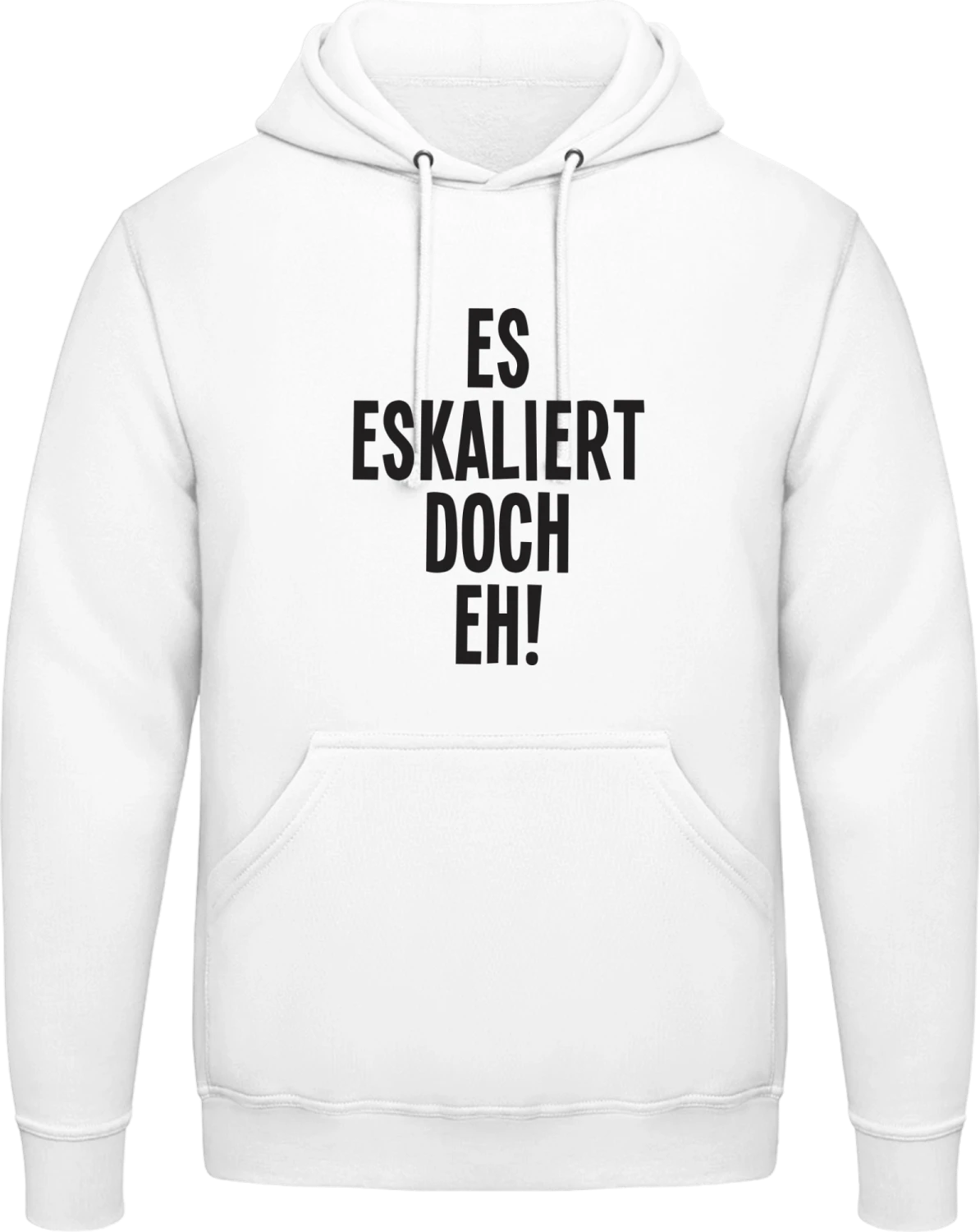 Es eskaliert doch eh - Arctic white AWDis man hoodie - Front