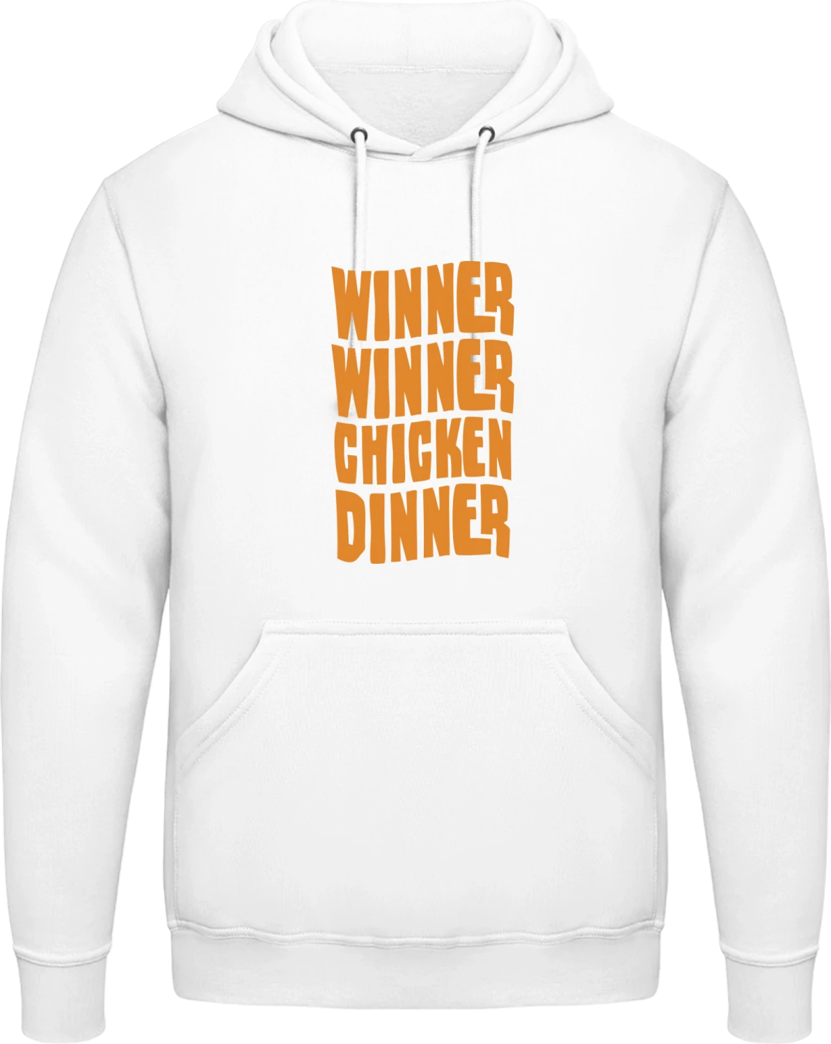 Winner Winner Chicken Dinner - Arctic white AWDis man hoodie - Front