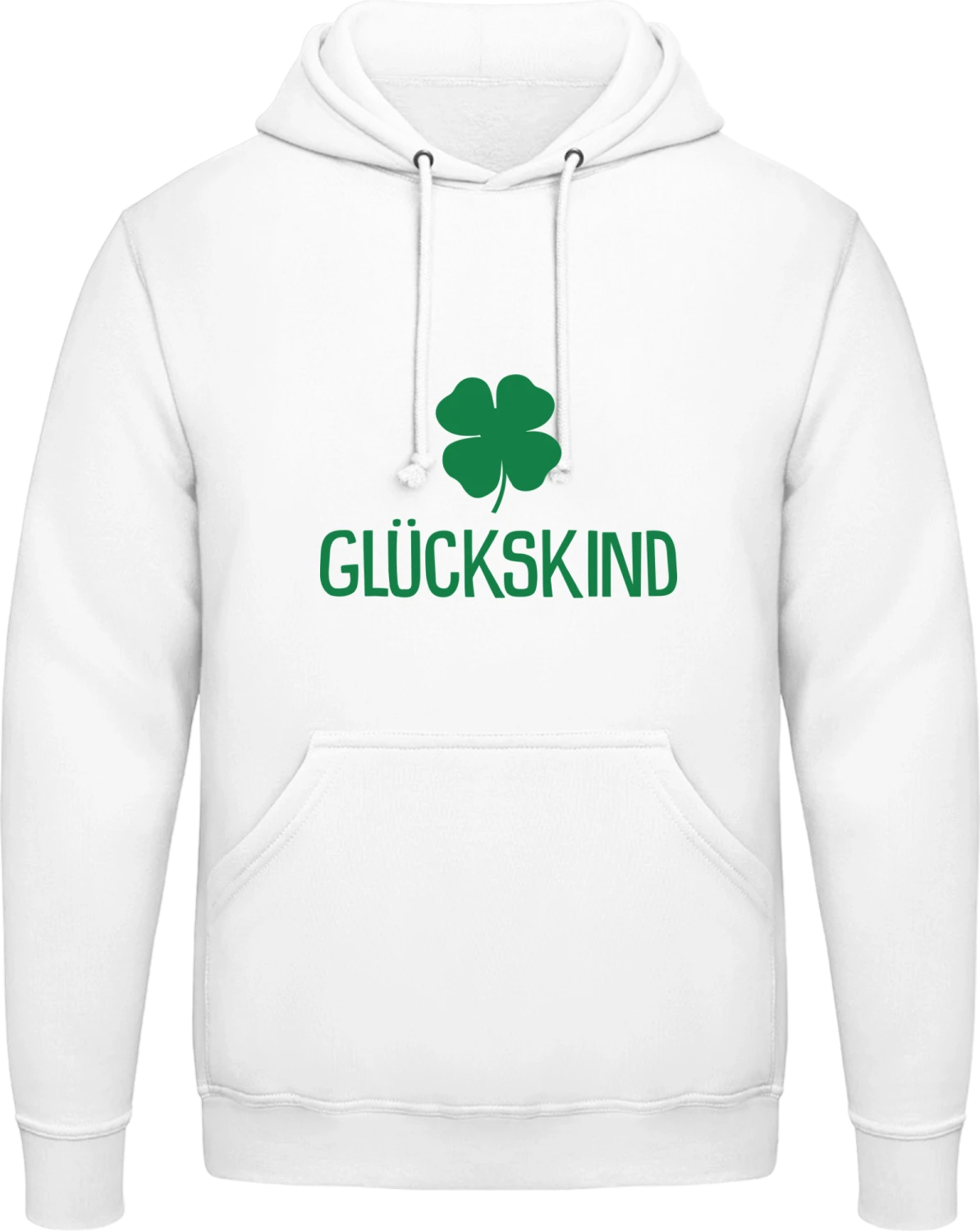 Glückskind - Arctic white AWDis man hoodie - Front