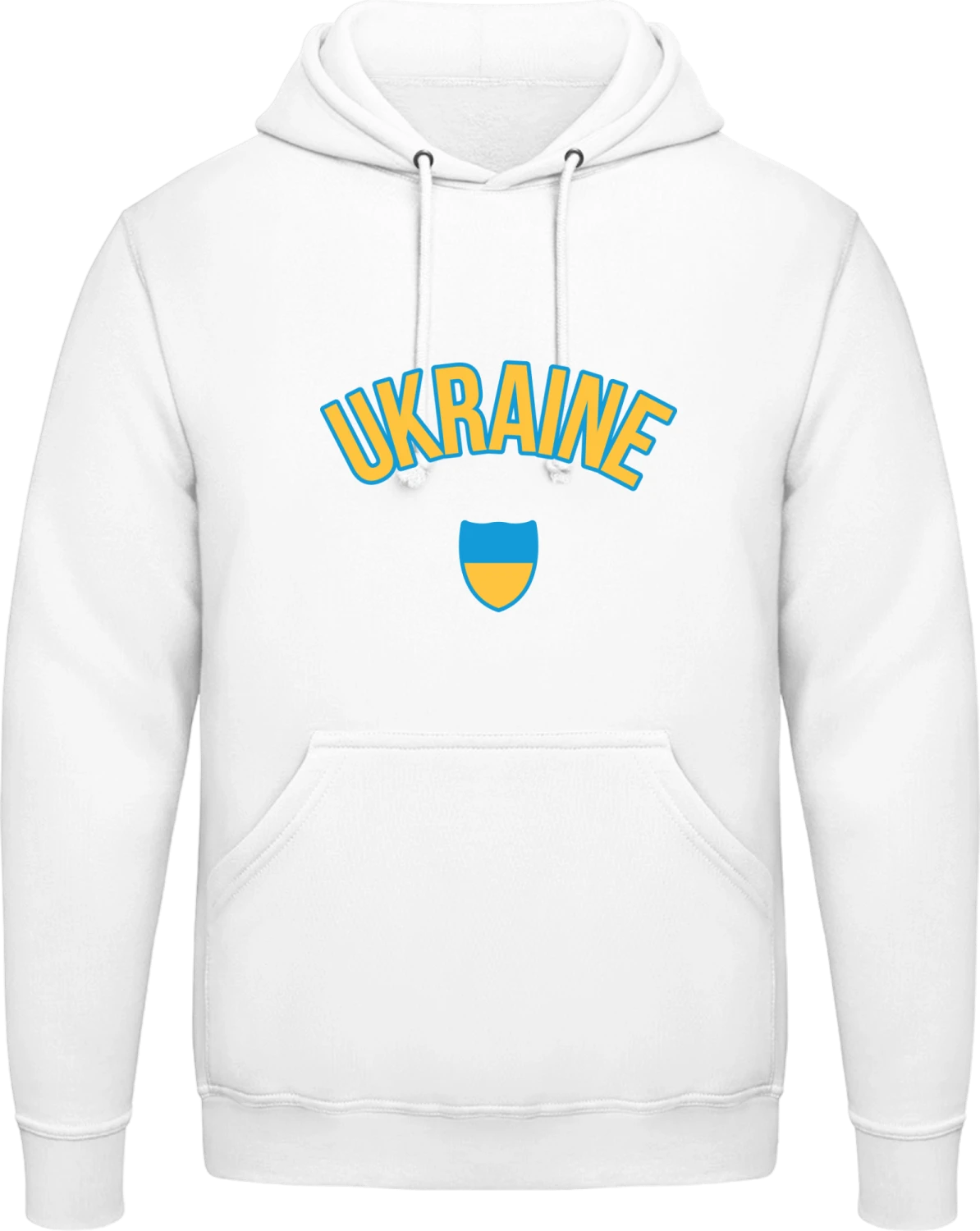 UKRAINE Football Fan - Arctic white AWDis man hoodie - Front