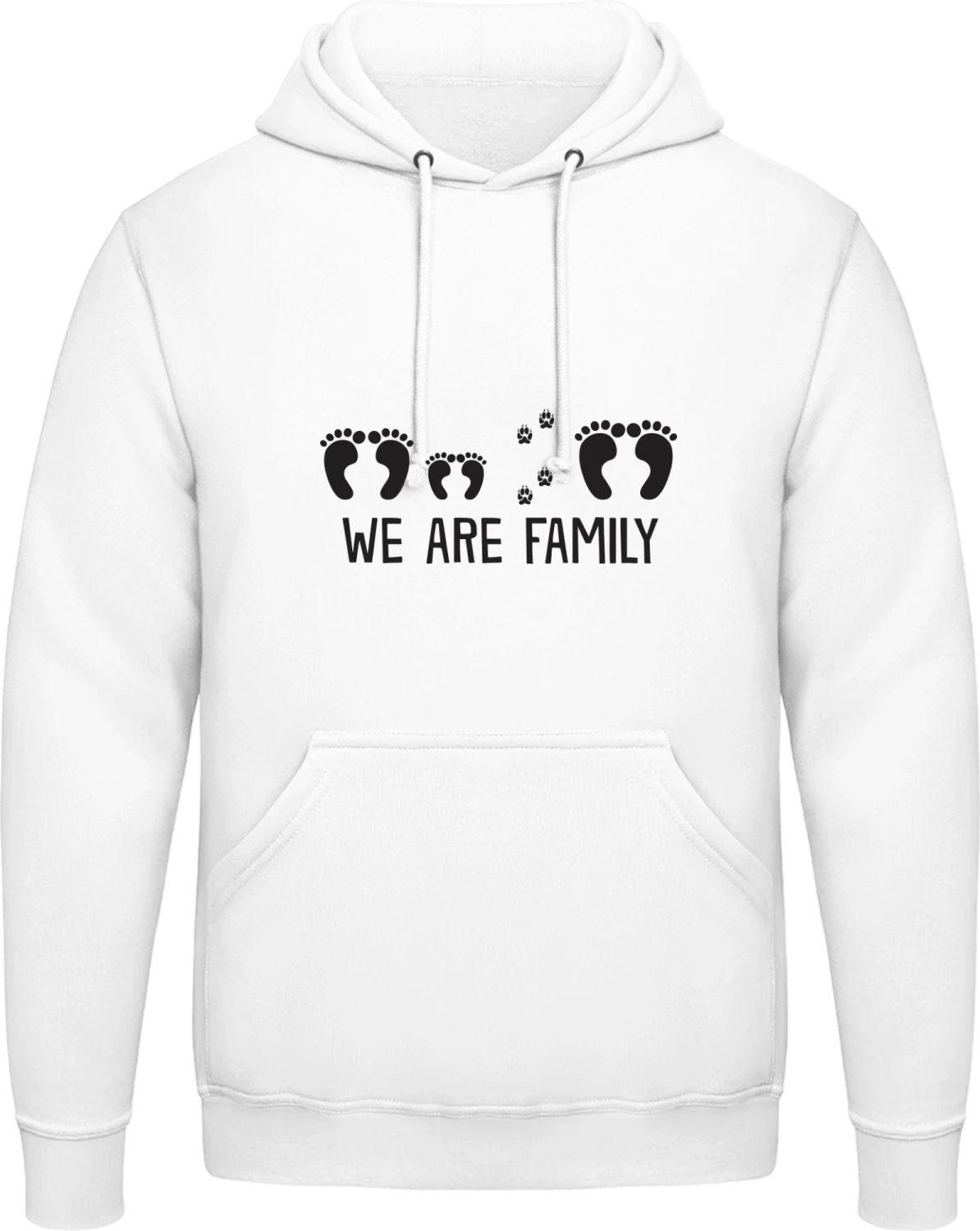 We Are Family - Arctic white AWDis man hoodie - Front