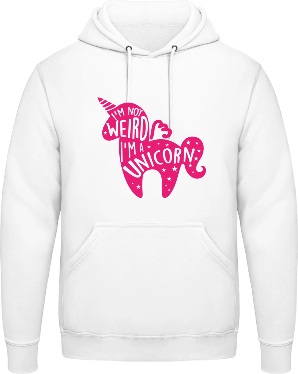 I'm Not Wired I'm A Unicorn - Arctic white AWDis man hoodie - Front