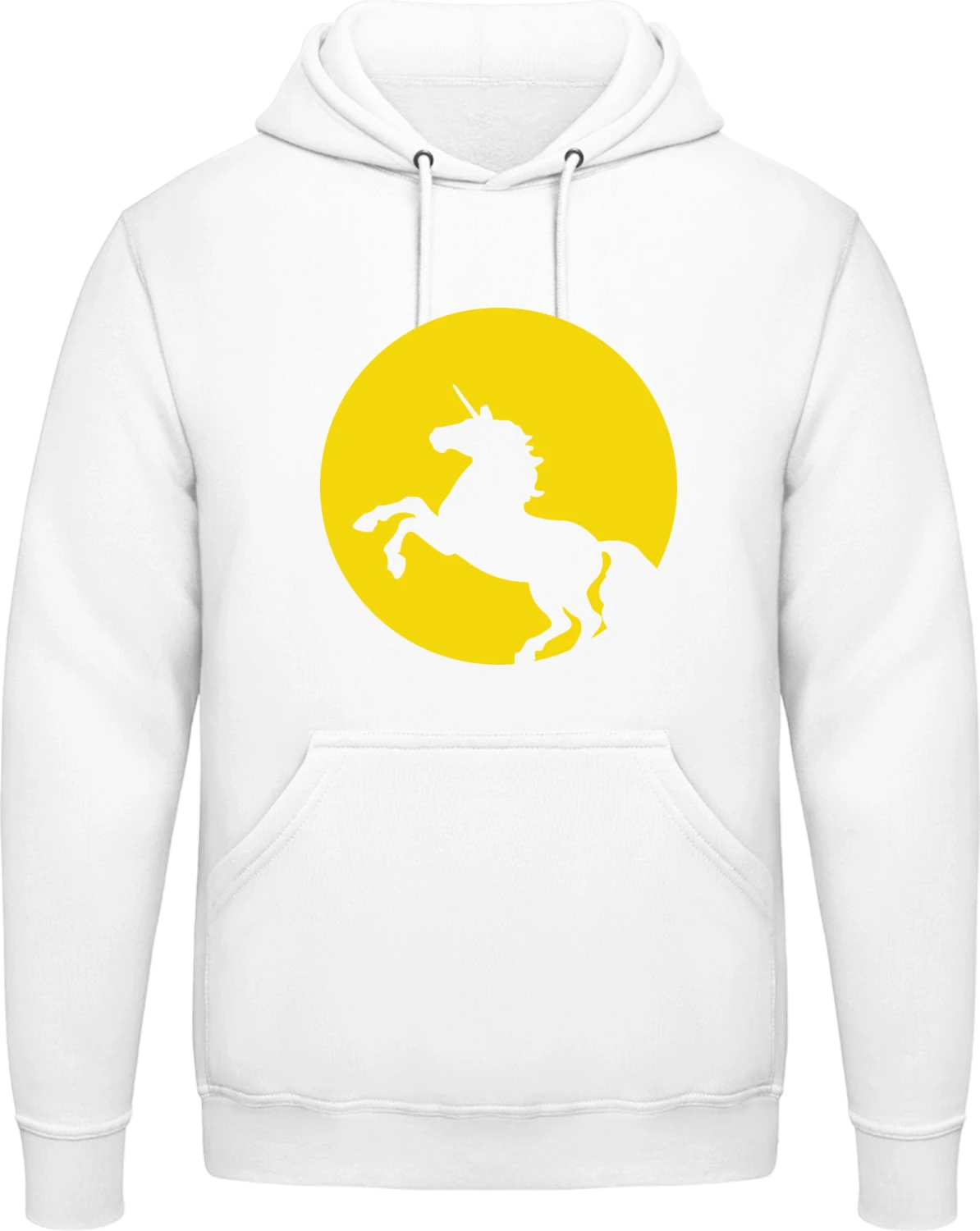 Unicorn Moonlight Shining - Arctic white AWDis man hoodie - Front