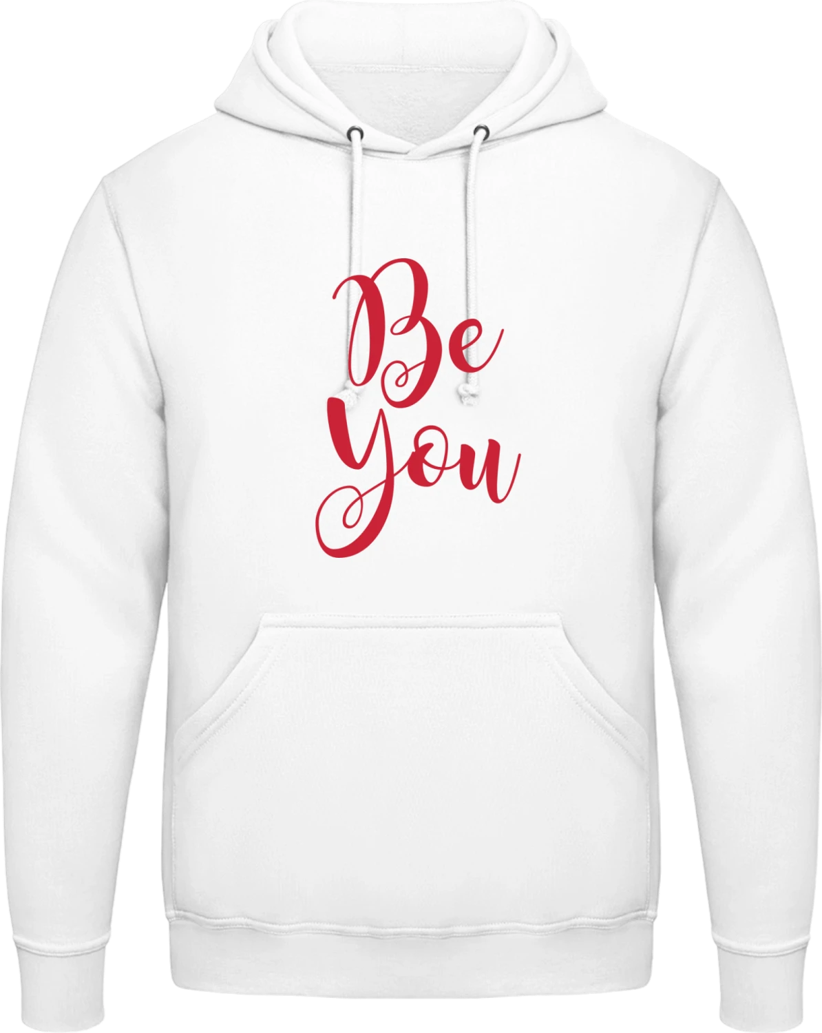 Be You - Arctic white AWDis man hoodie - Front