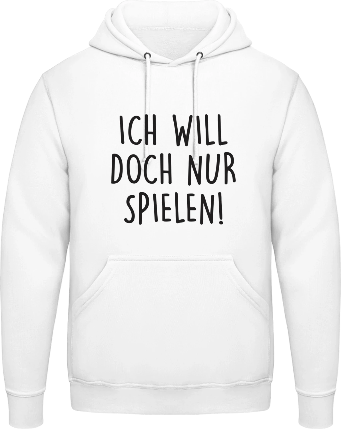 Ich will doch nur spielen! - Arctic white AWDis man hoodie - Front