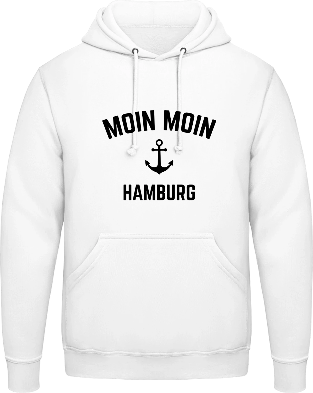 Moin Moin Hamburg - Arctic white AWDis man hoodie - Front