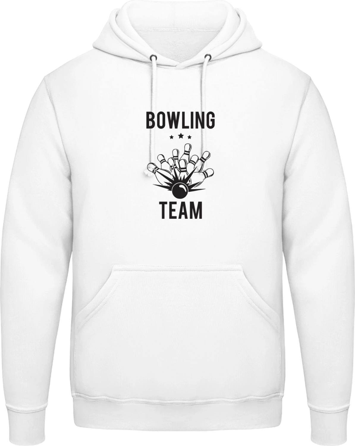 Stars Bowling Team - Arctic white AWDis man hoodie - Front