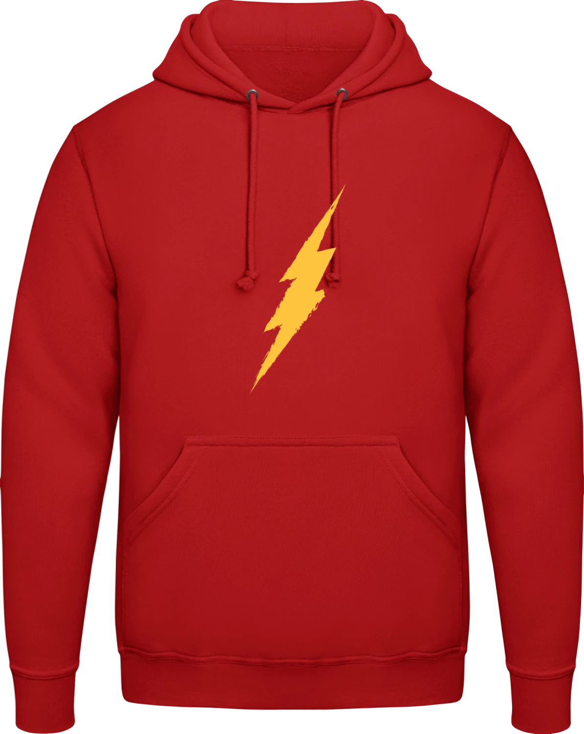 Flash Bazinga Energy - Fire red AWDis man hoodie - Front