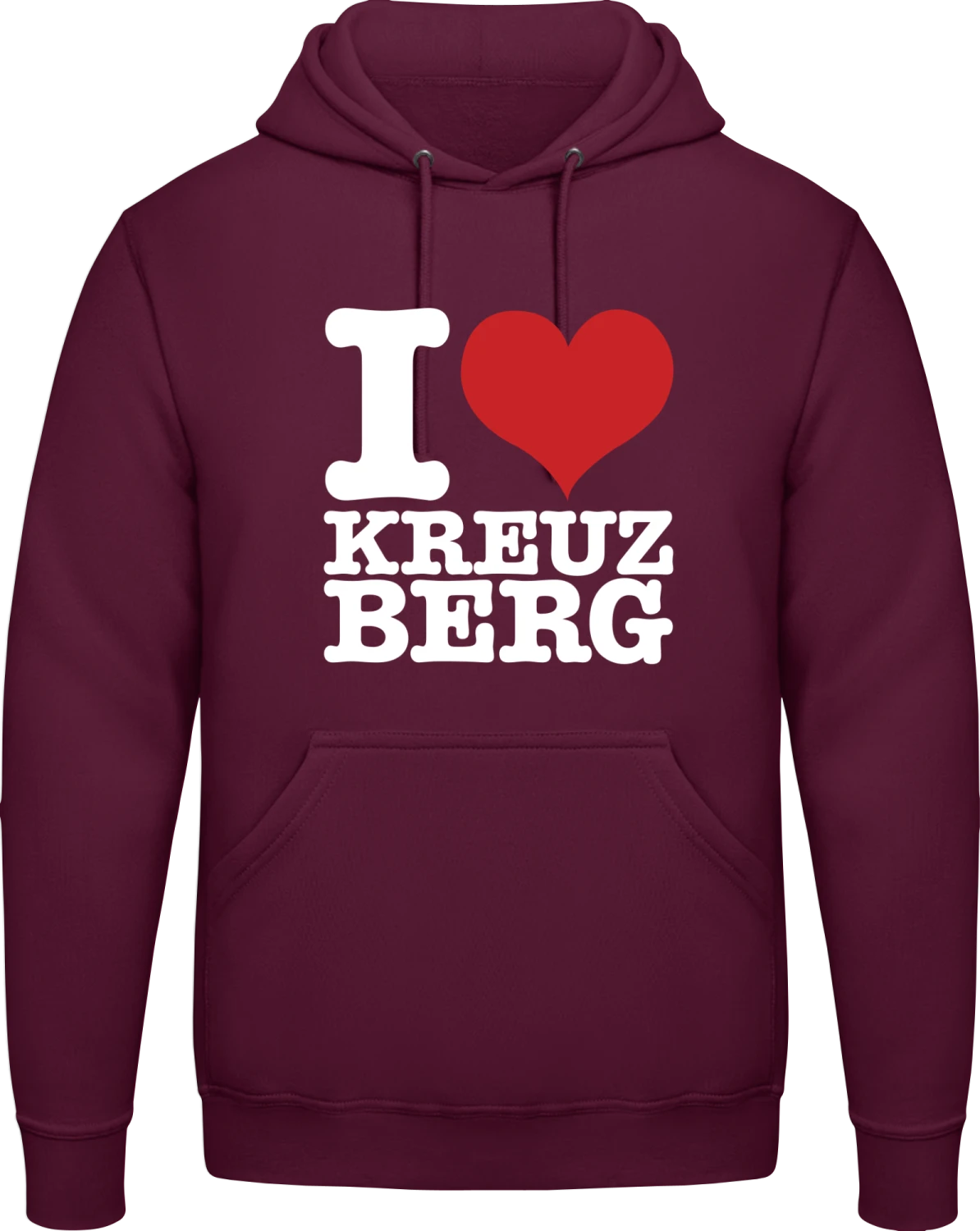 Kreuzberg - Burgundy AWDis man hoodie - Front