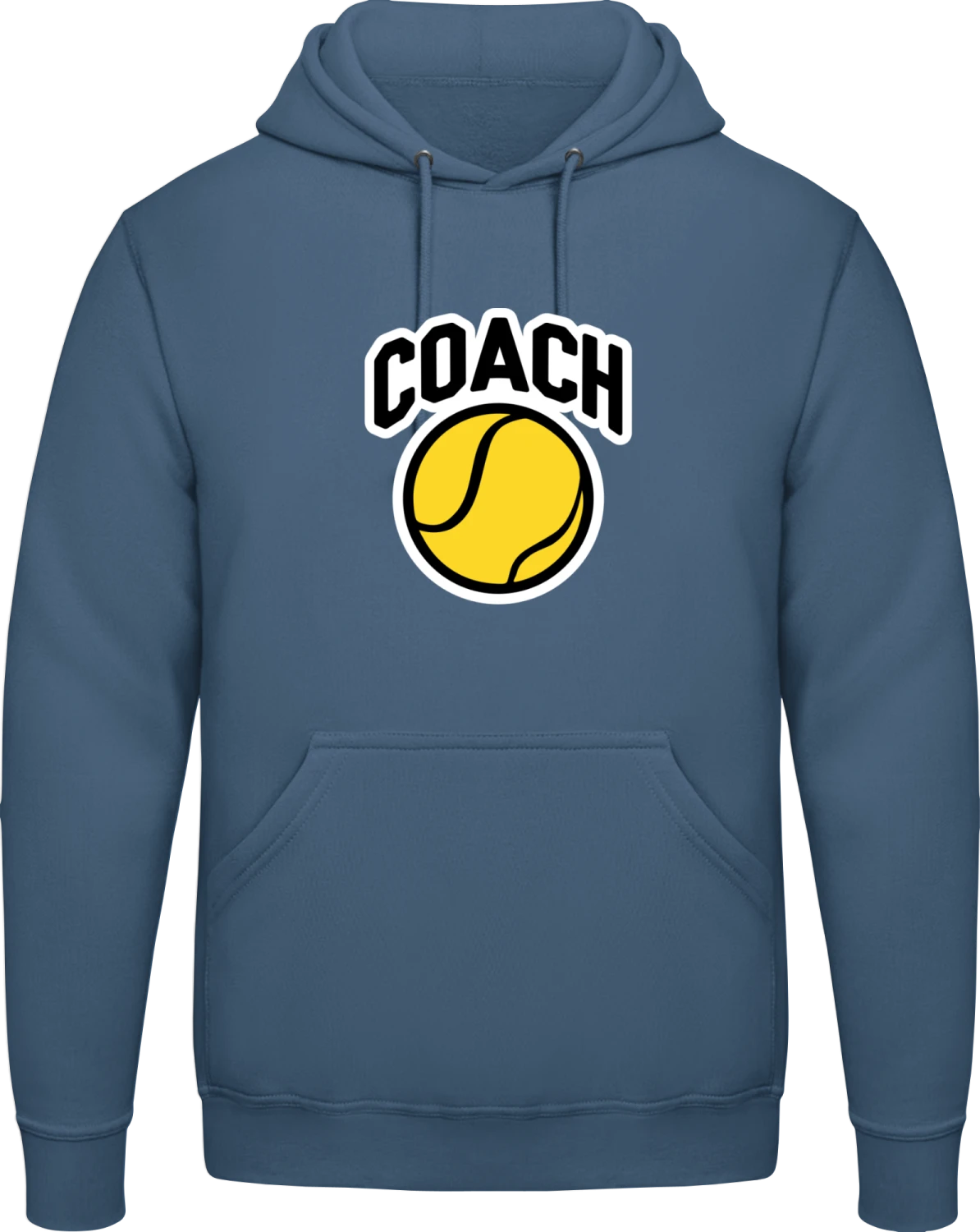 Tennis Coach Logo - Airforce blue AWDis man hoodie - Front