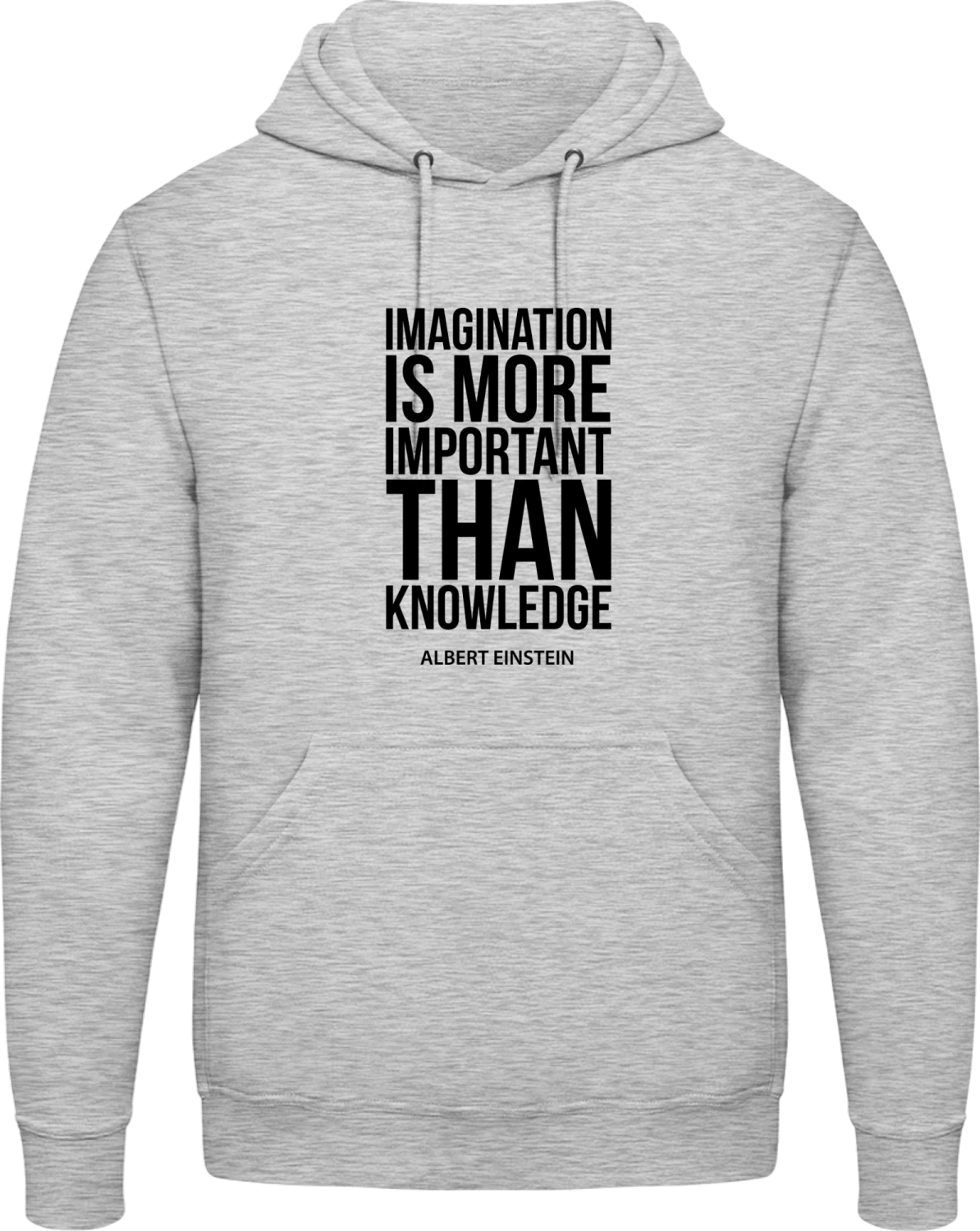 Imagination Is More Important Than Knowledge - Front_Heather Grey