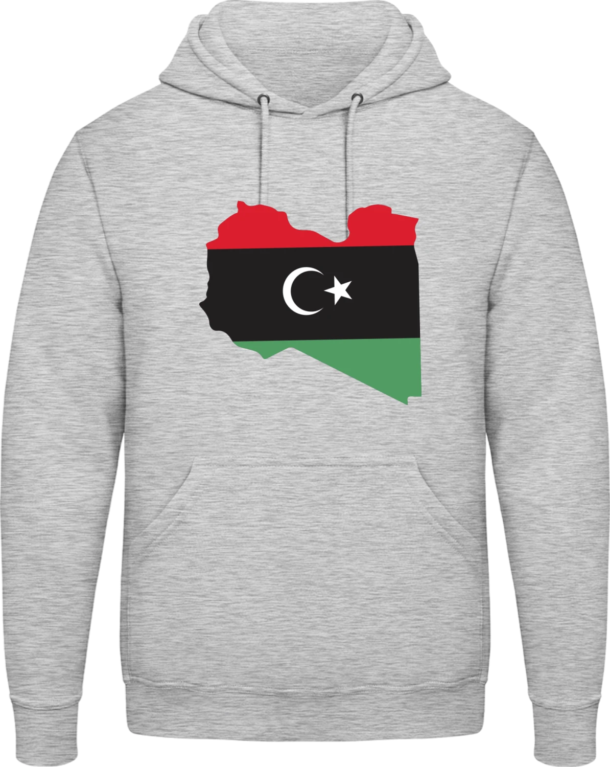 Libya Map - Front_Heather Grey