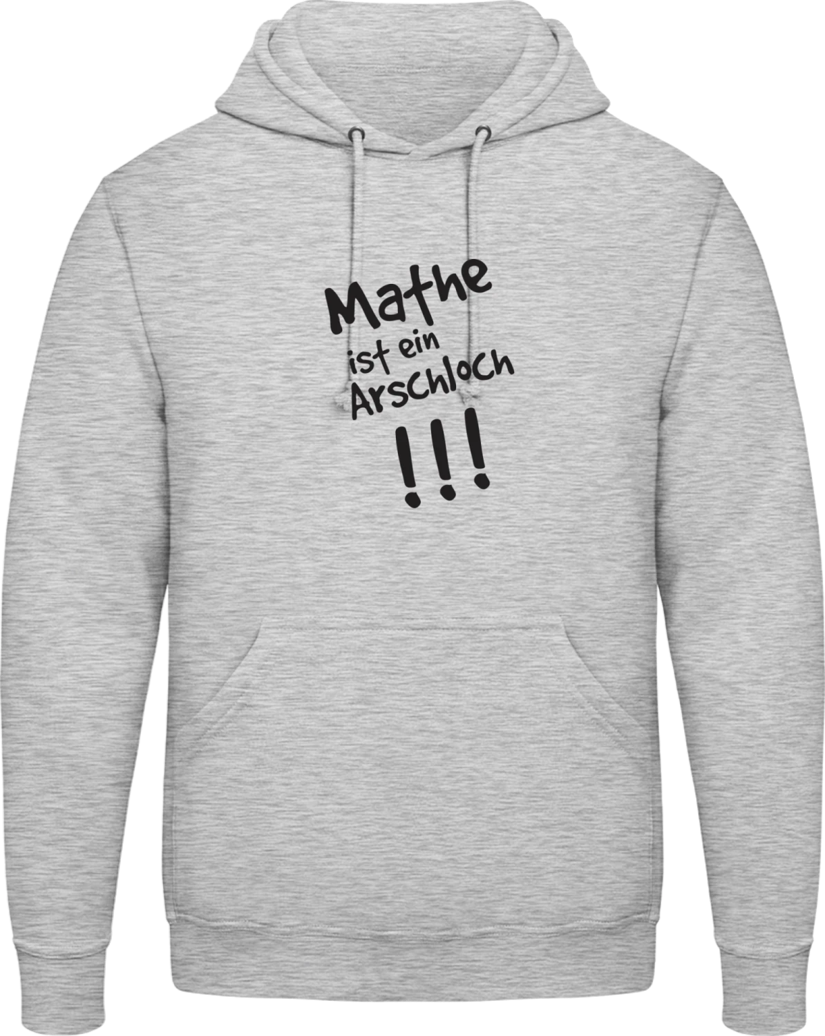 Mathe ist ein Arschloch - Front_Heather Grey