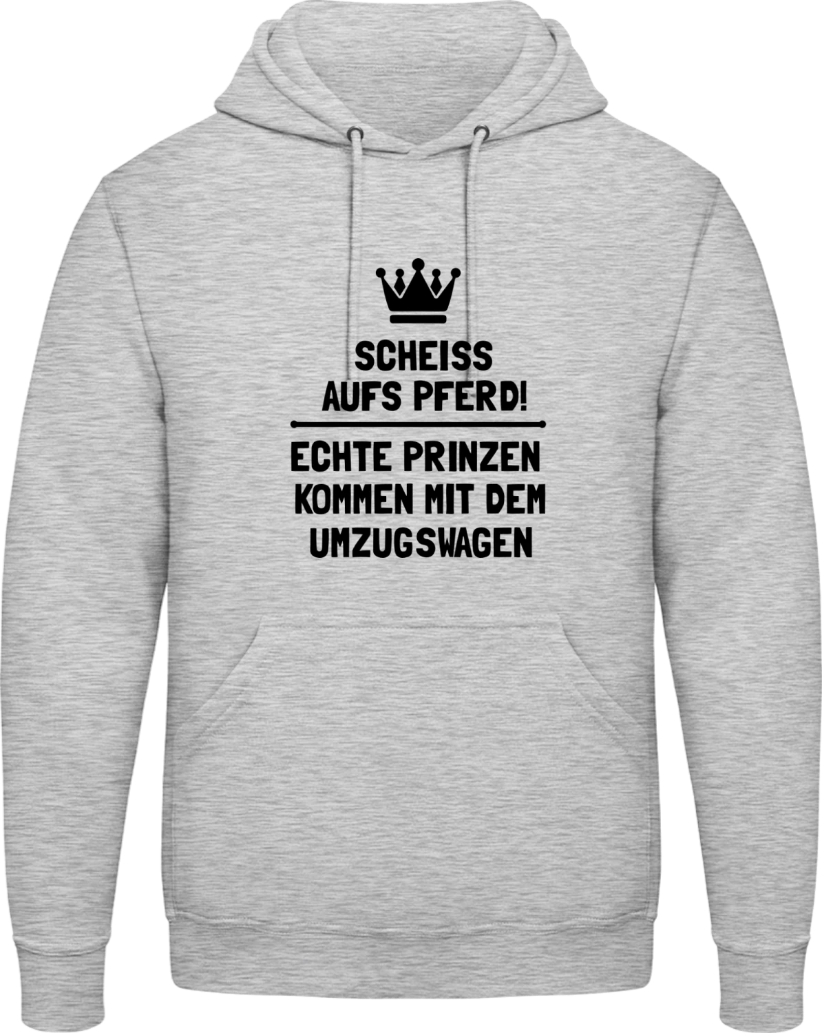 Echte Prinzen kommen mit dem Umzugswagen - Front_Heather Grey