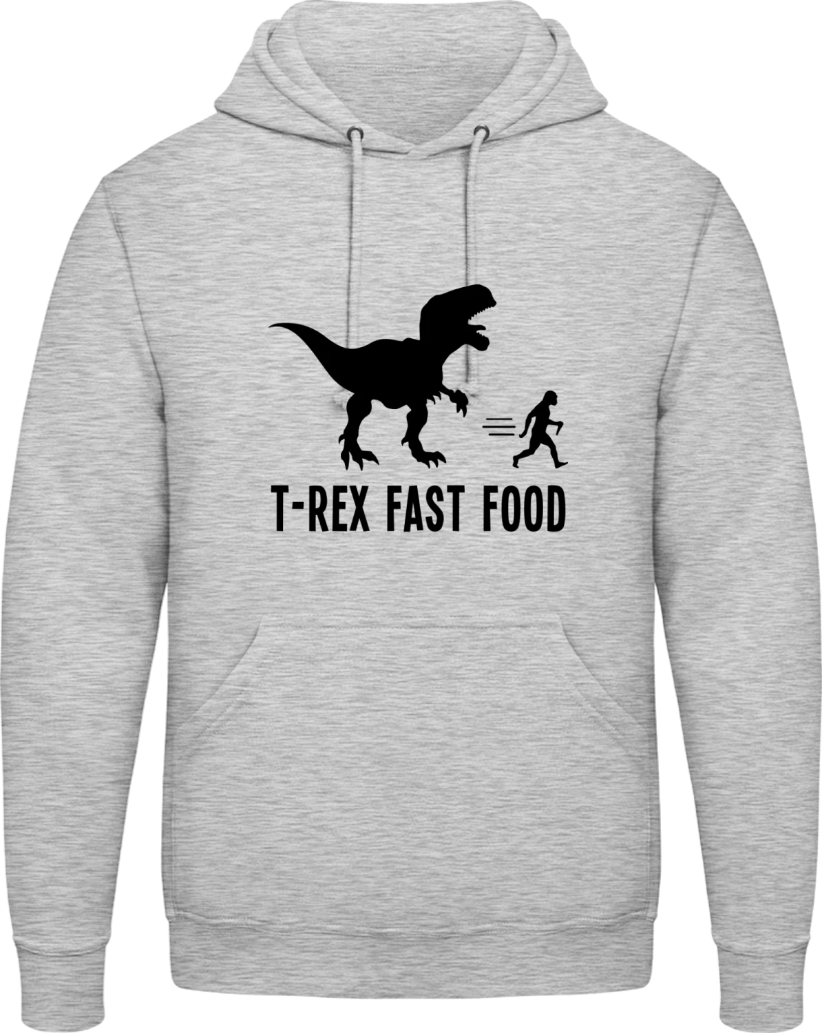 T-Rex Fast Food - Front_Heather Grey