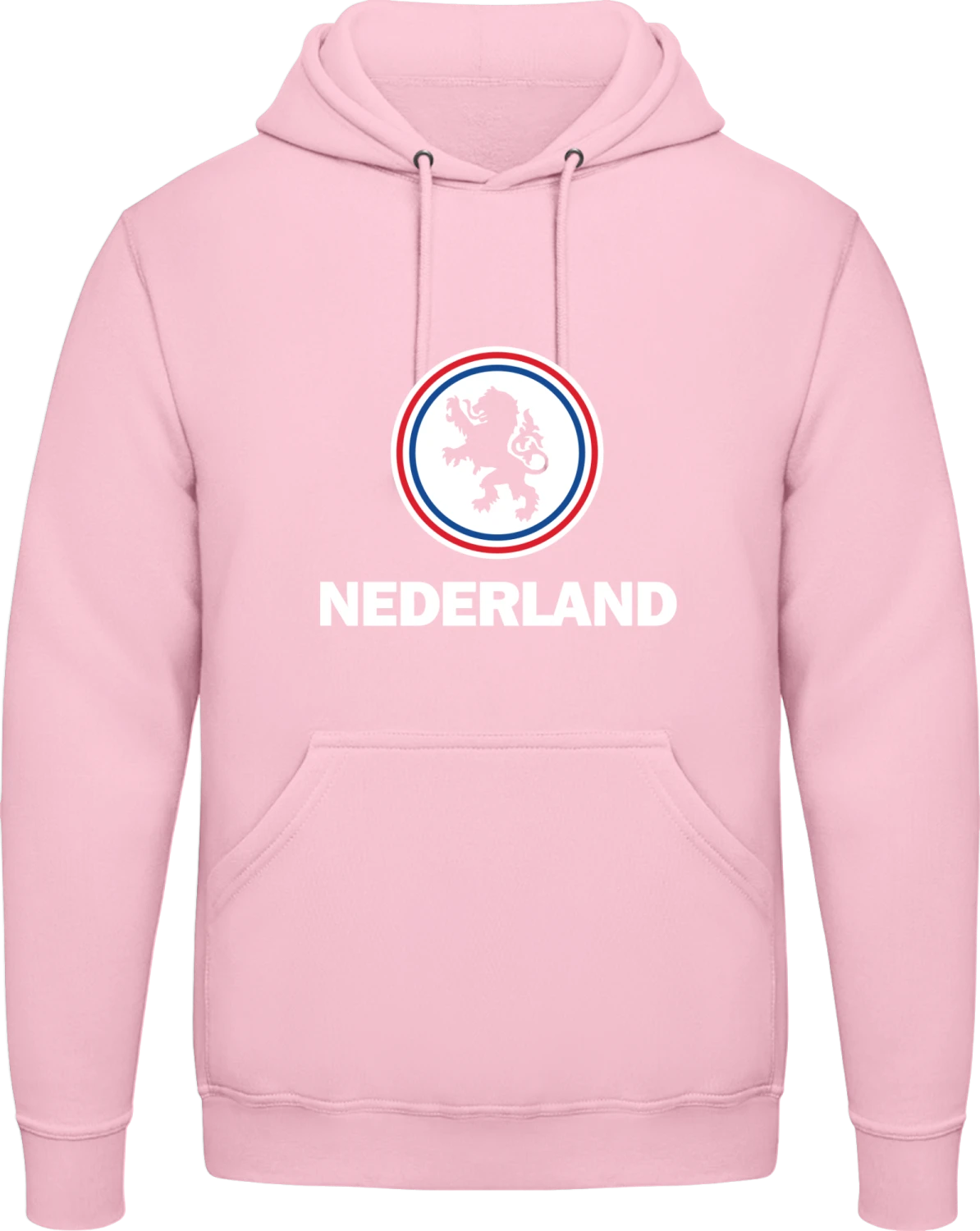 Nederland - Baby pink AWDis man hoodie - Front