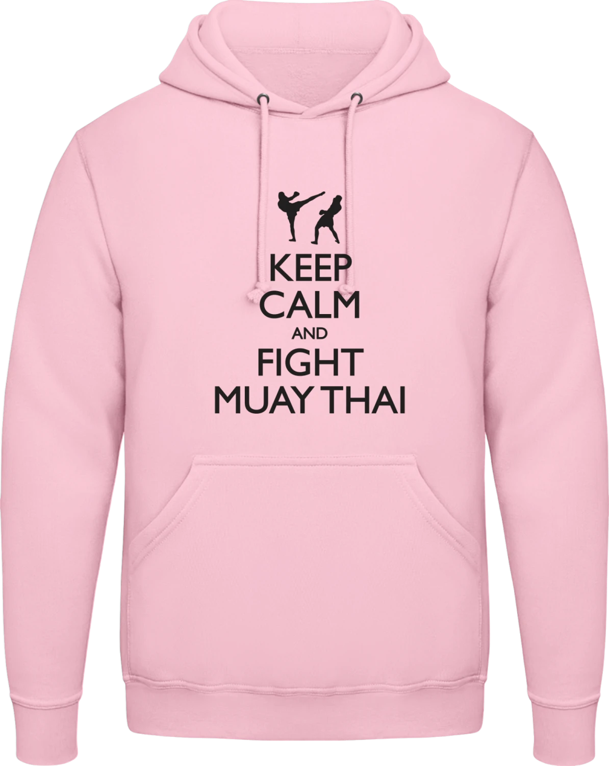 Keep Calm And Practice Muay Thai - Baby pink AWDis man hoodie - Front