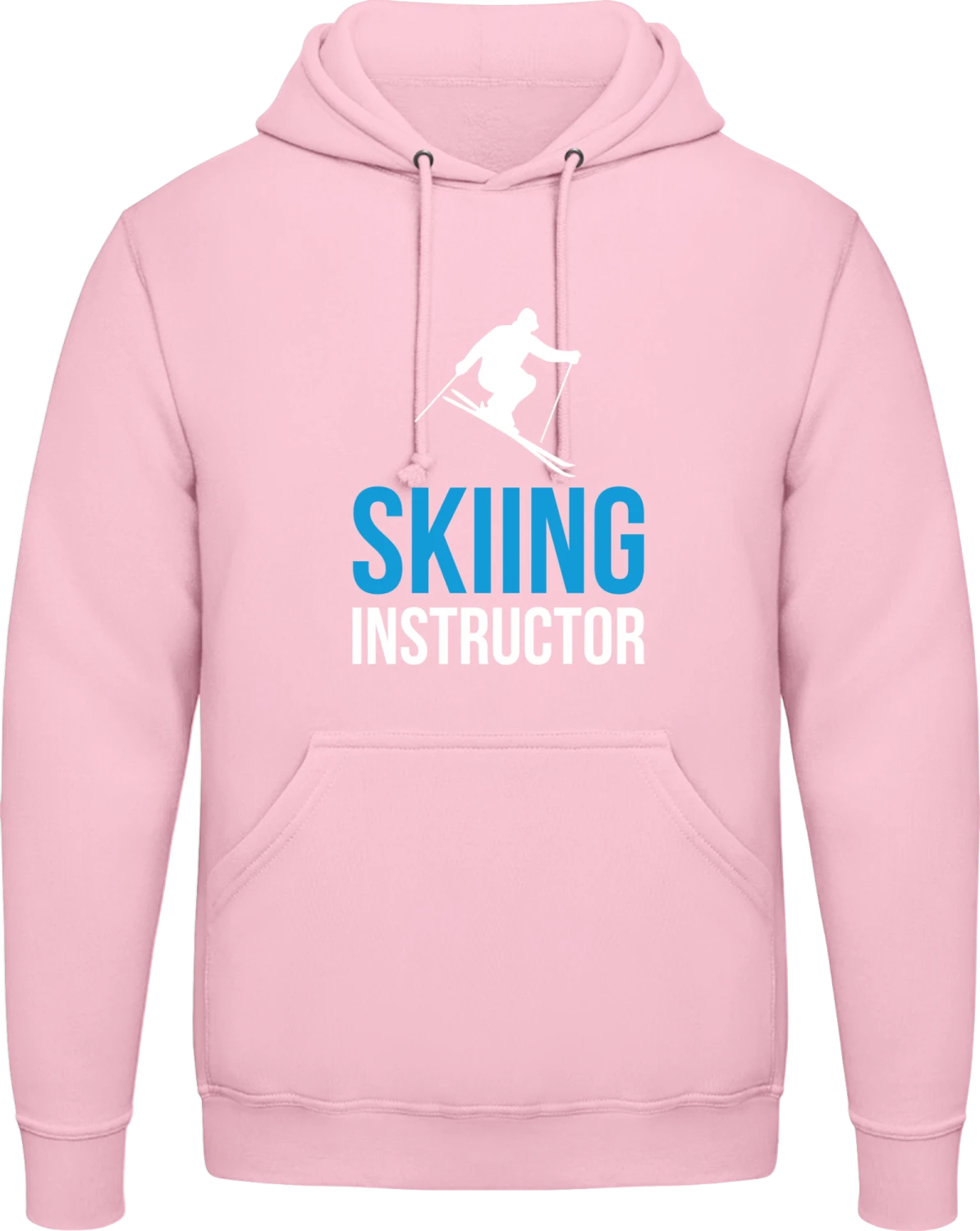 Skiing Instructor - Baby pink AWDis man hoodie - Front