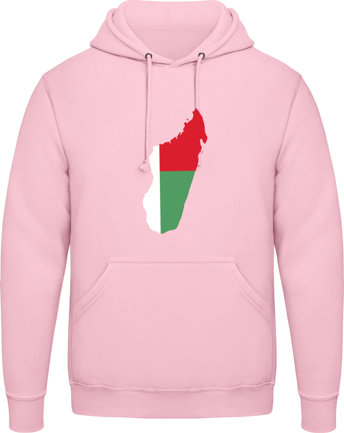 Madagascar - Baby pink AWDis man hoodie - Front