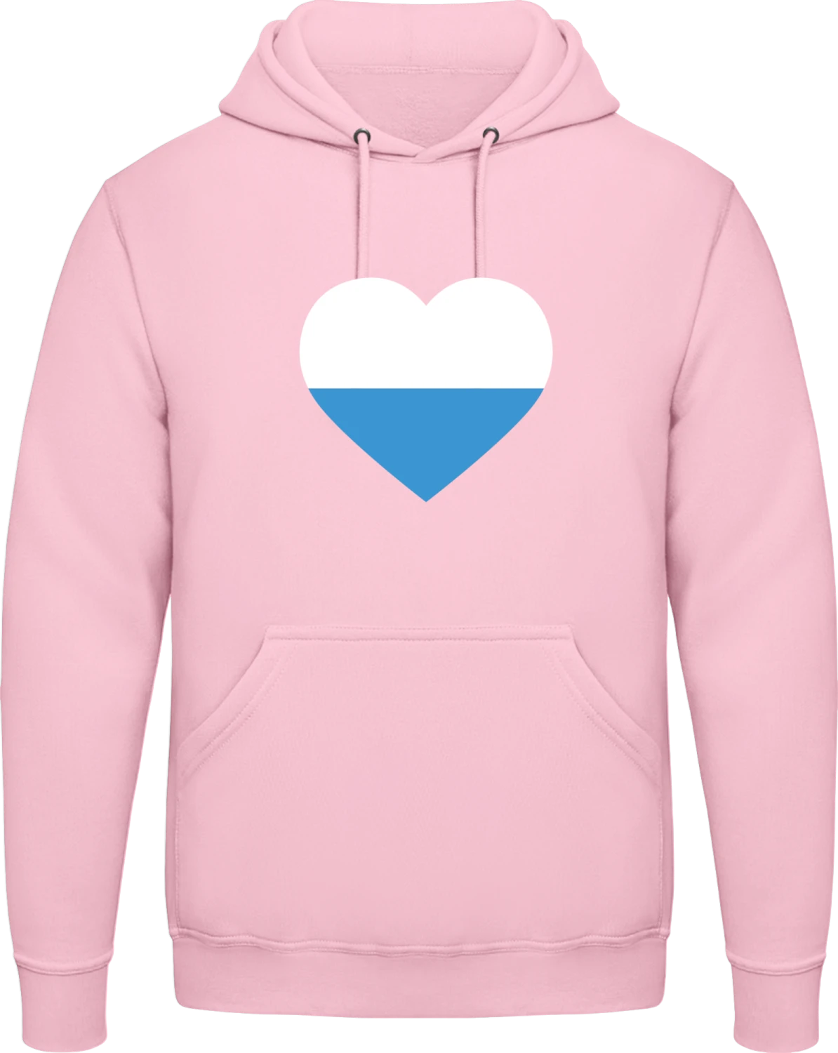 San Marino Heart Flag - Baby pink AWDis man hoodie - Front