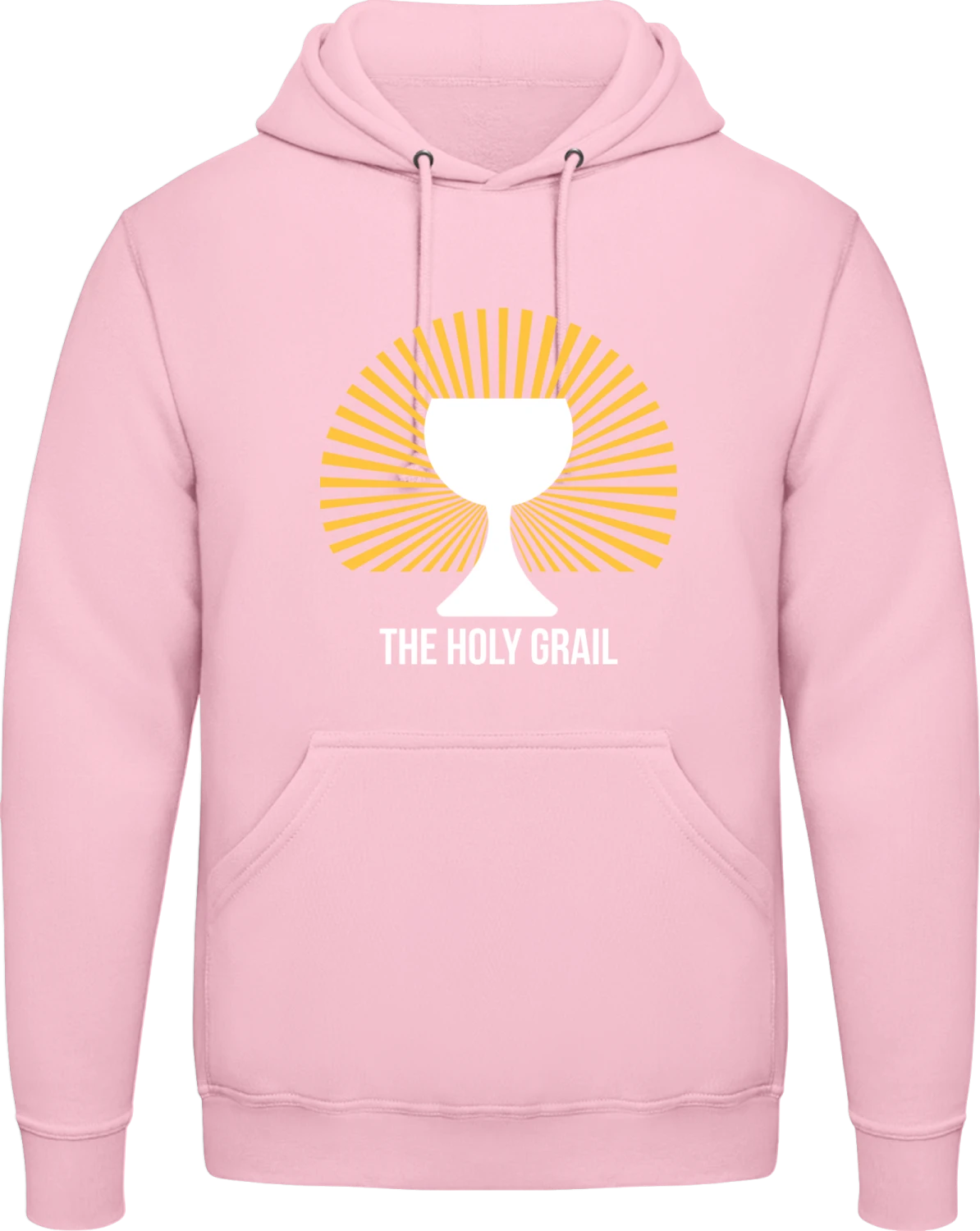 The Holy Grail - Baby pink AWDis man hoodie - Front