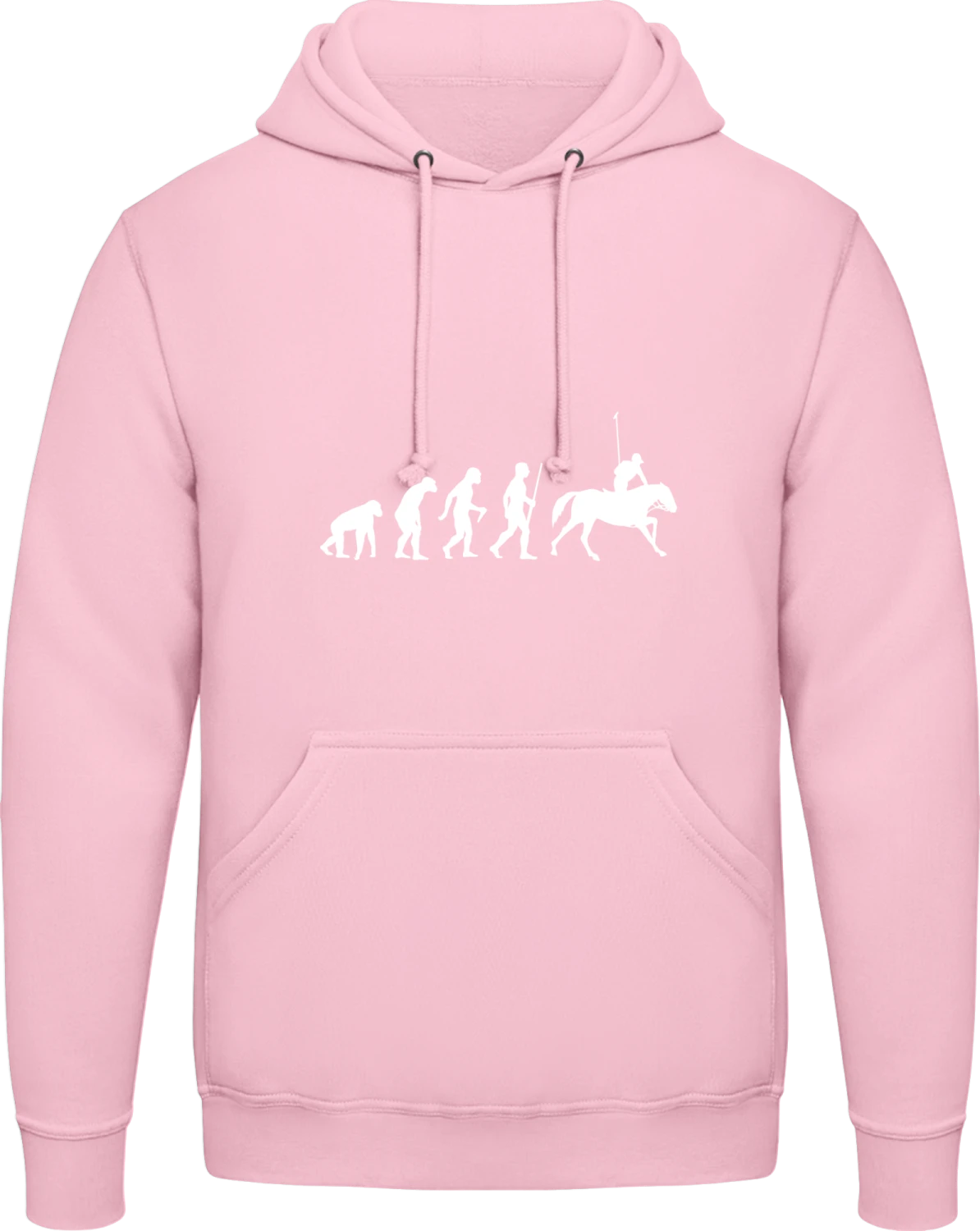 Horse Racing Evolution Humour - Baby pink AWDis man hoodie - Front