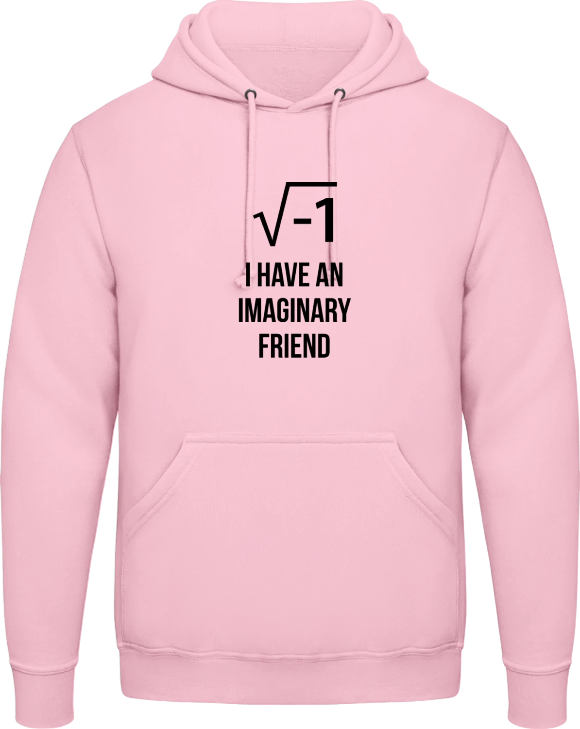 Imaginary Friend - Baby pink AWDis man hoodie - Front