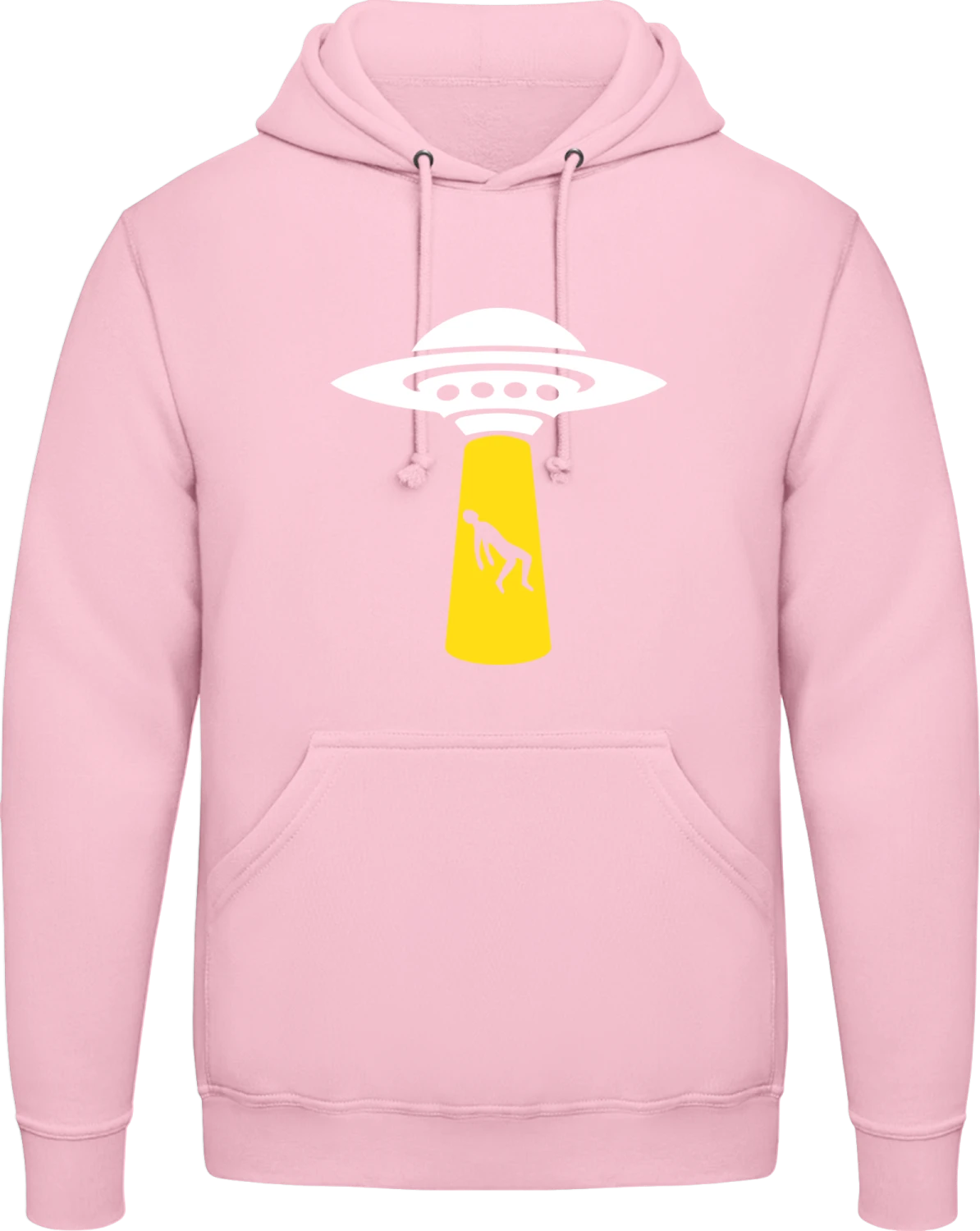 Extraterrestrian Abduction - Baby pink AWDis man hoodie - Front