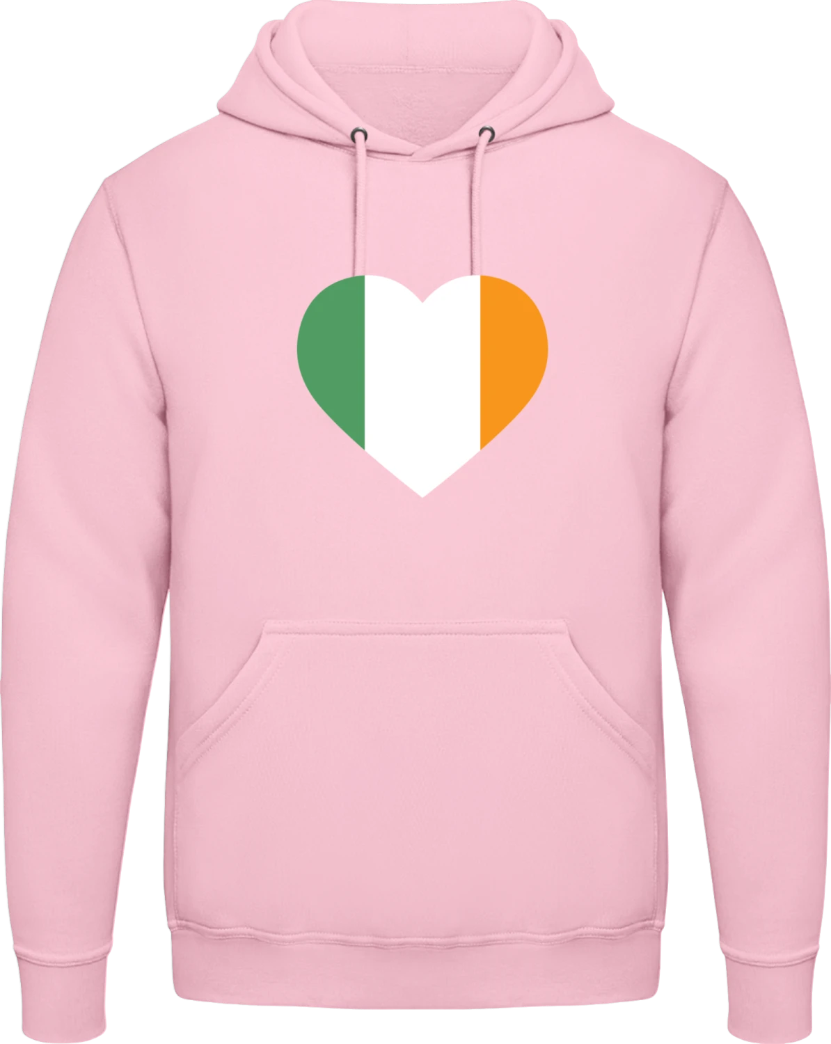 Ireland Heart - Baby pink AWDis man hoodie - Front