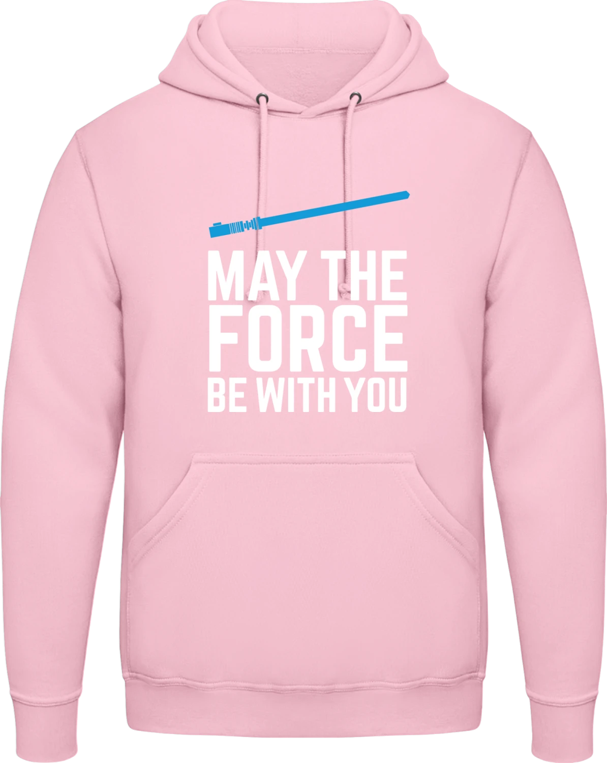 May The Force Be With You - Baby pink AWDis man hoodie - Front