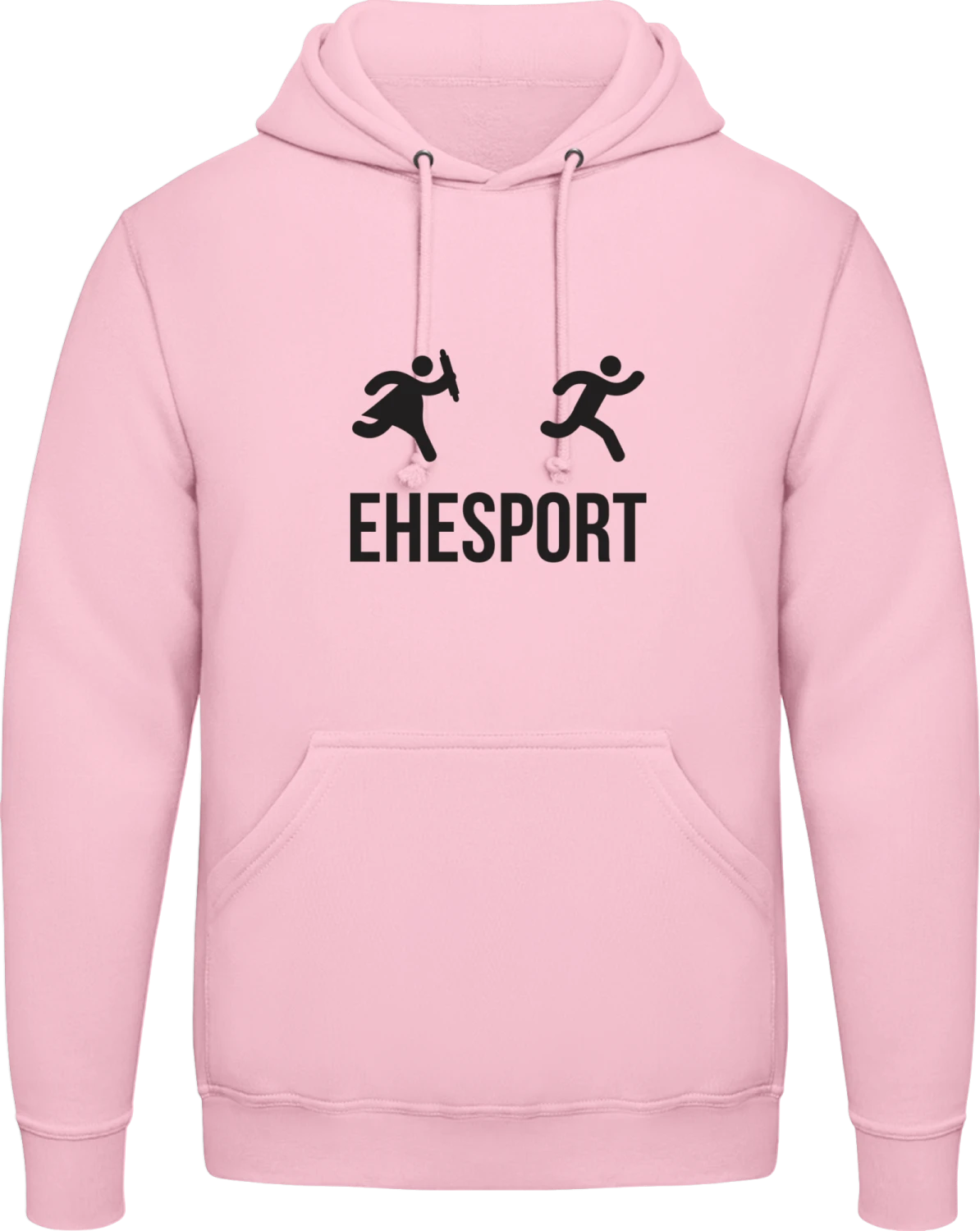 Ehesport - Baby pink AWDis man hoodie - Front