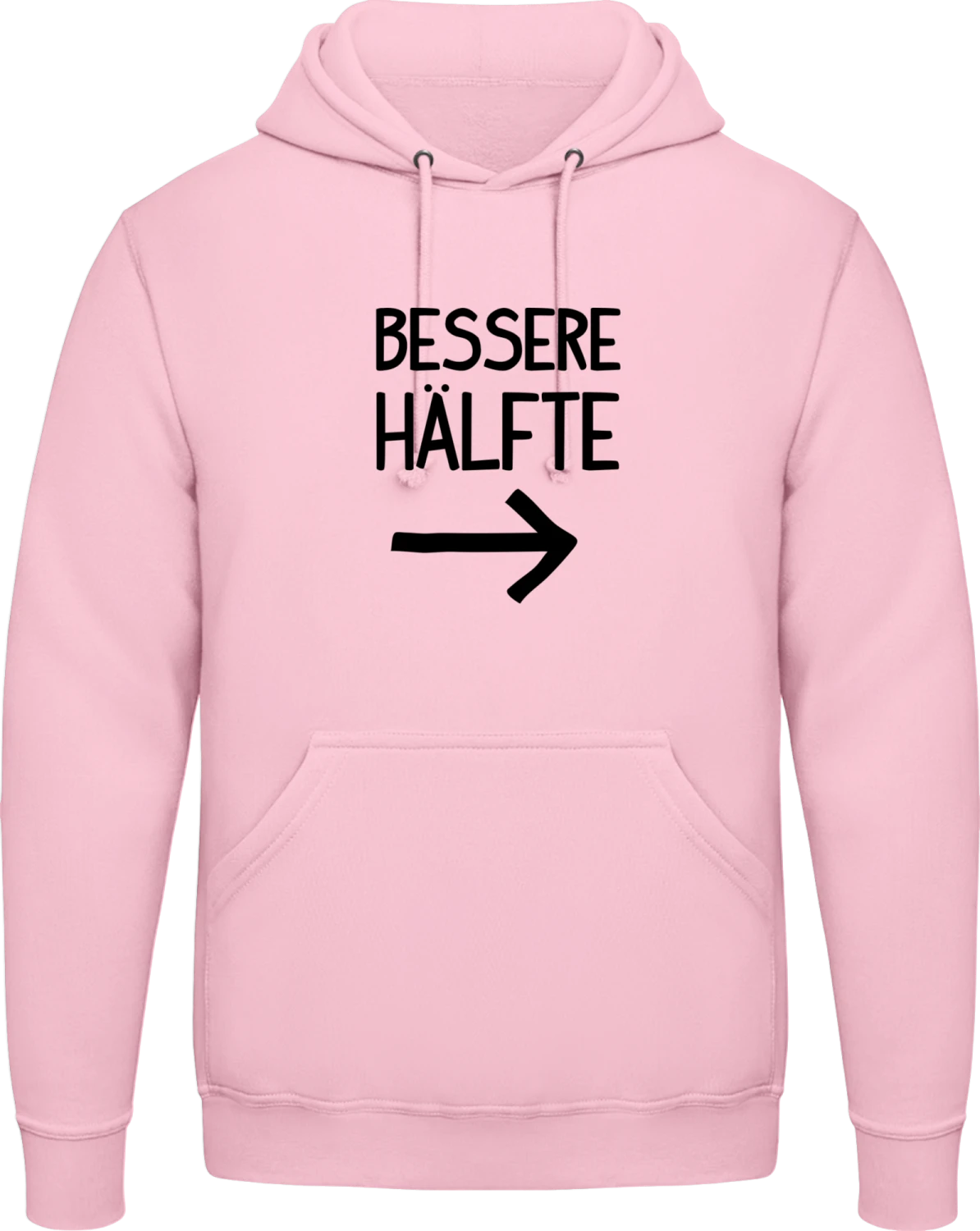 Rechte Bessere Hälfte - Baby pink AWDis man hoodie - Front