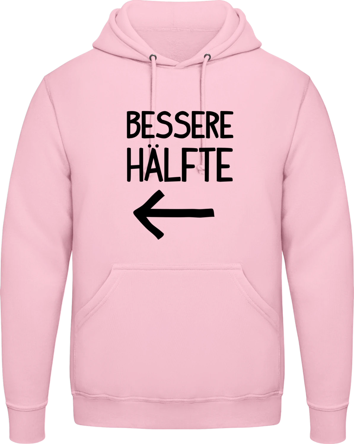 Linke Bessere Hälfte - Baby pink AWDis man hoodie - Front