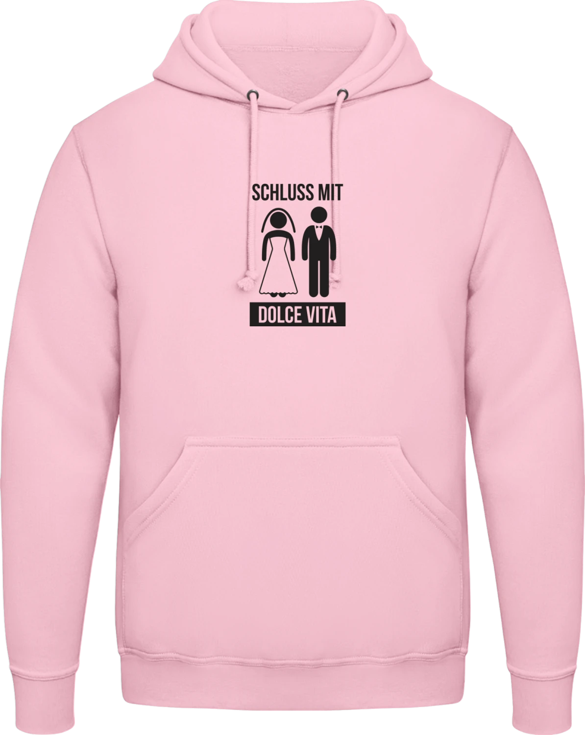 Schluss mit Dolce Vita - Baby pink AWDis man hoodie - Front