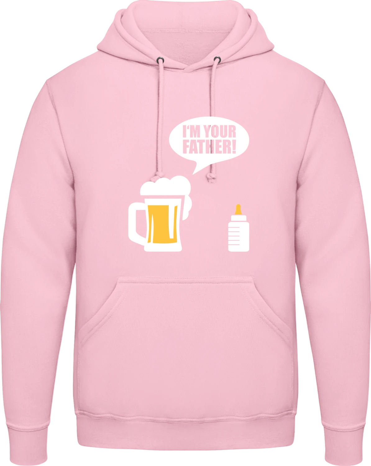 Beer I'm Your Father! - Baby pink AWDis man hoodie - Front