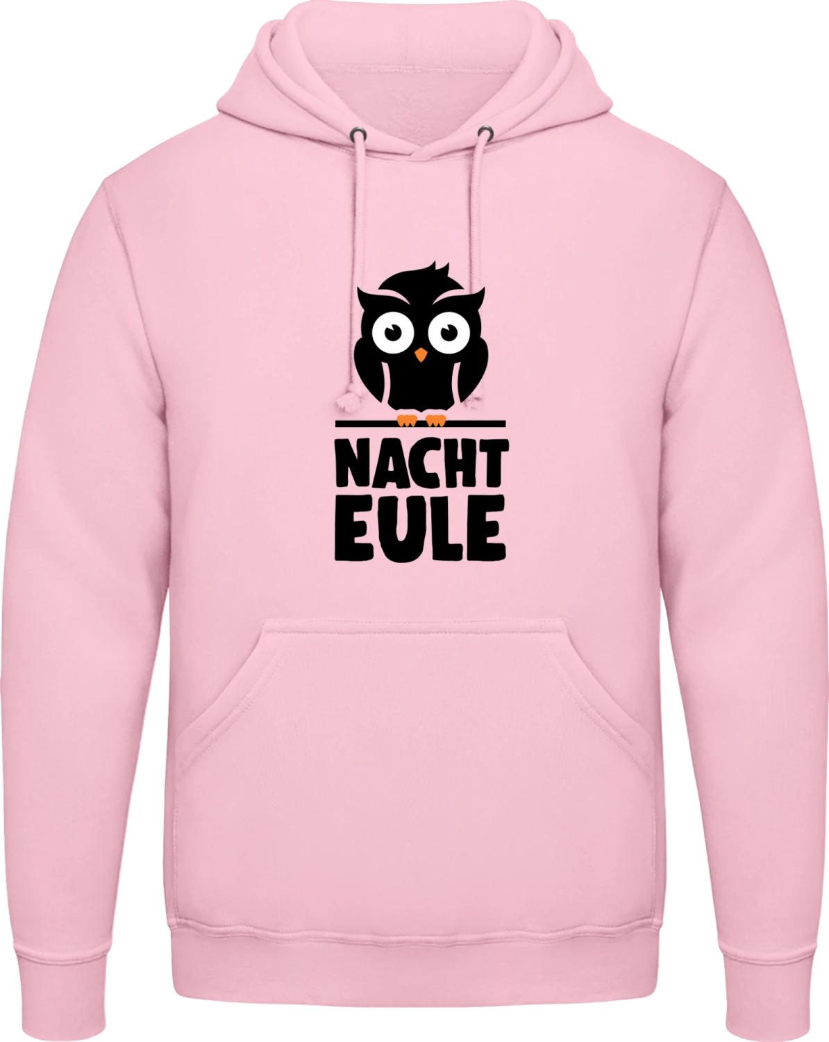 Nacht Eule - Baby pink AWDis man hoodie - Front