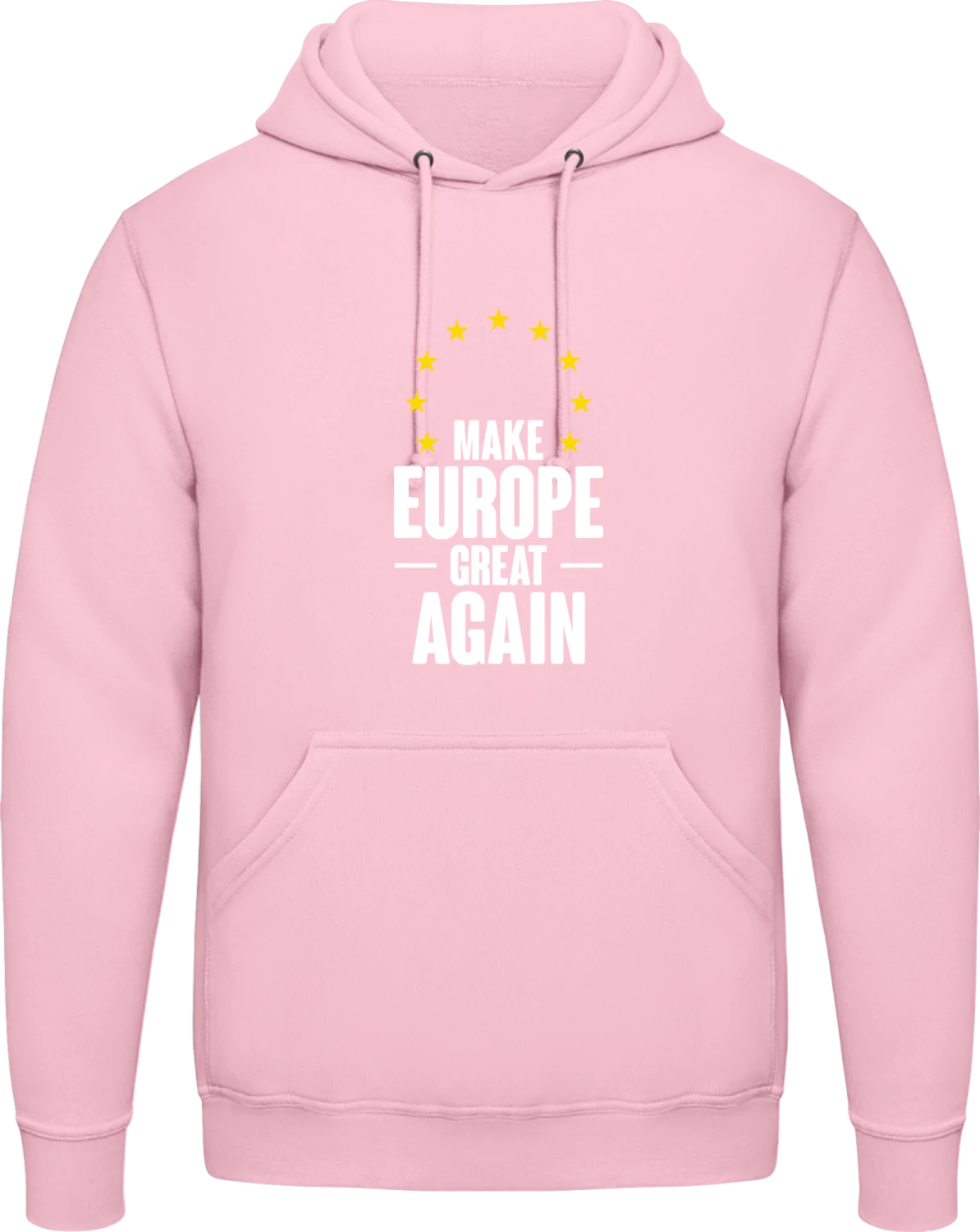 Make Europe Great Again Slogan - Baby pink AWDis man hoodie - Front