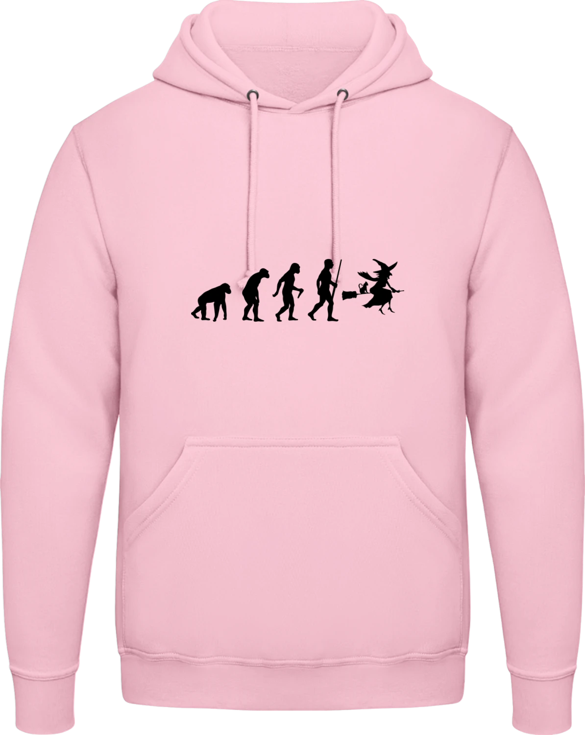 Witch Evolution - Baby pink AWDis man hoodie - Front